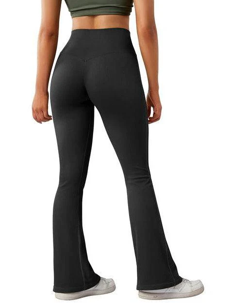 Seamless Ribbed Flare Leggings - Image 11