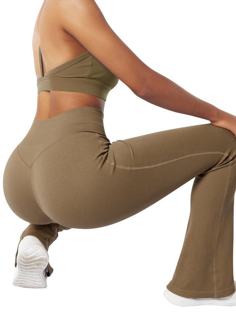 Seamless Ribbed Flare Leggings - Image 17