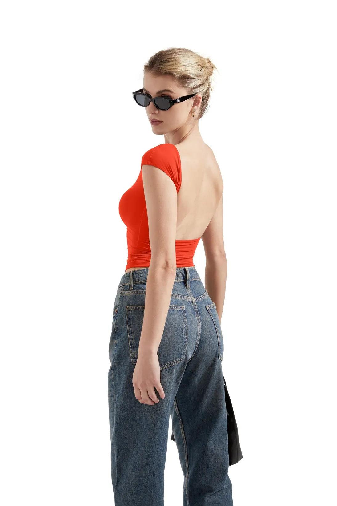 Buttery Soft Backless Shirt - Image 17