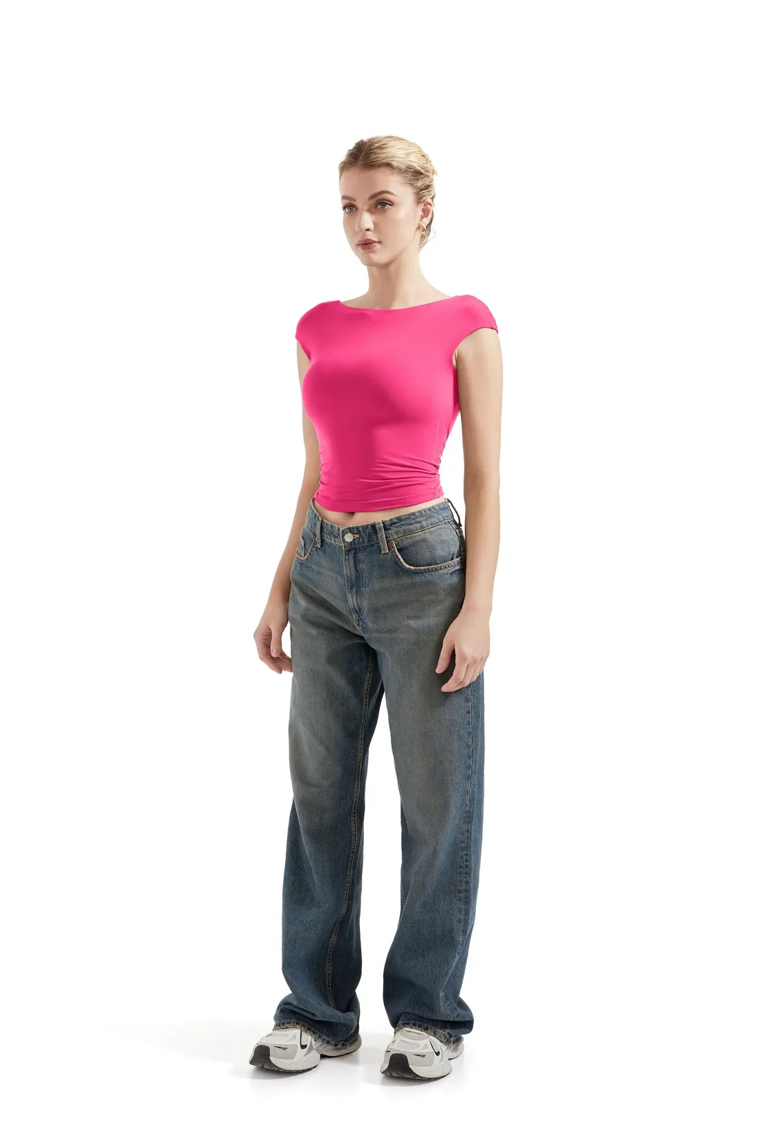 Buttery Soft Backless Shirt - Image 66