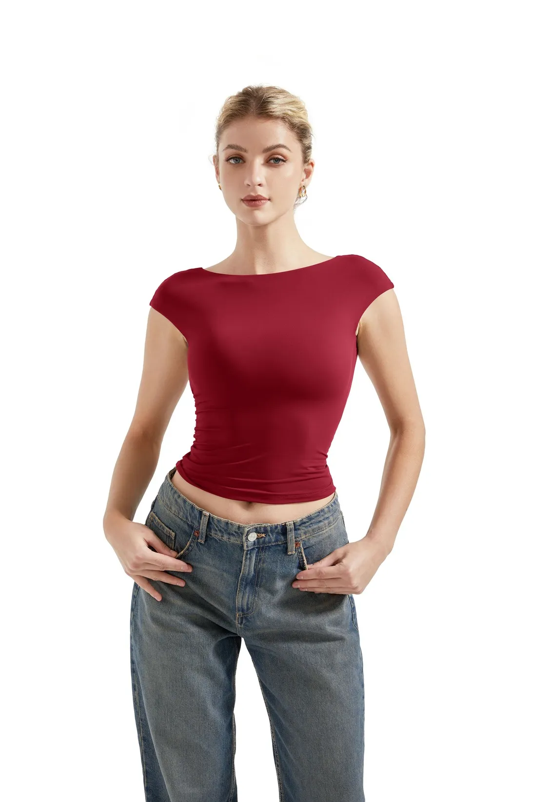 Buttery Soft Backless Shirt - Image 67