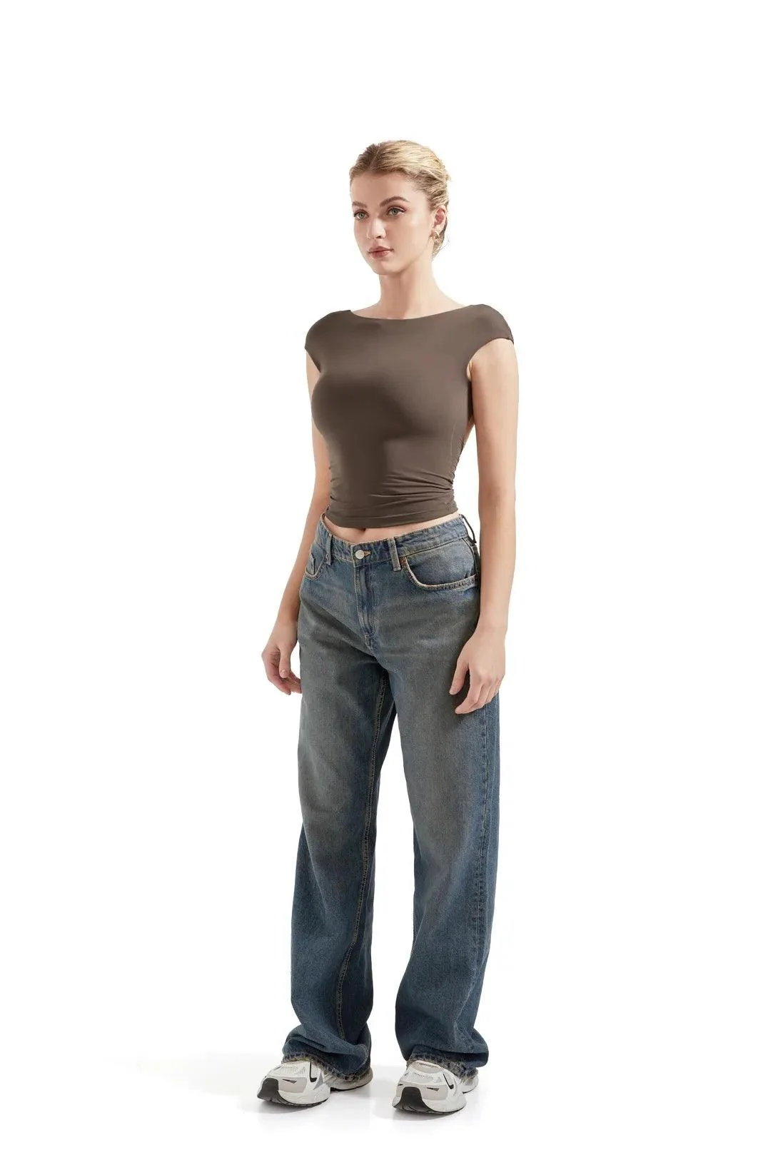 Buttery Soft Backless Shirt - Image 8