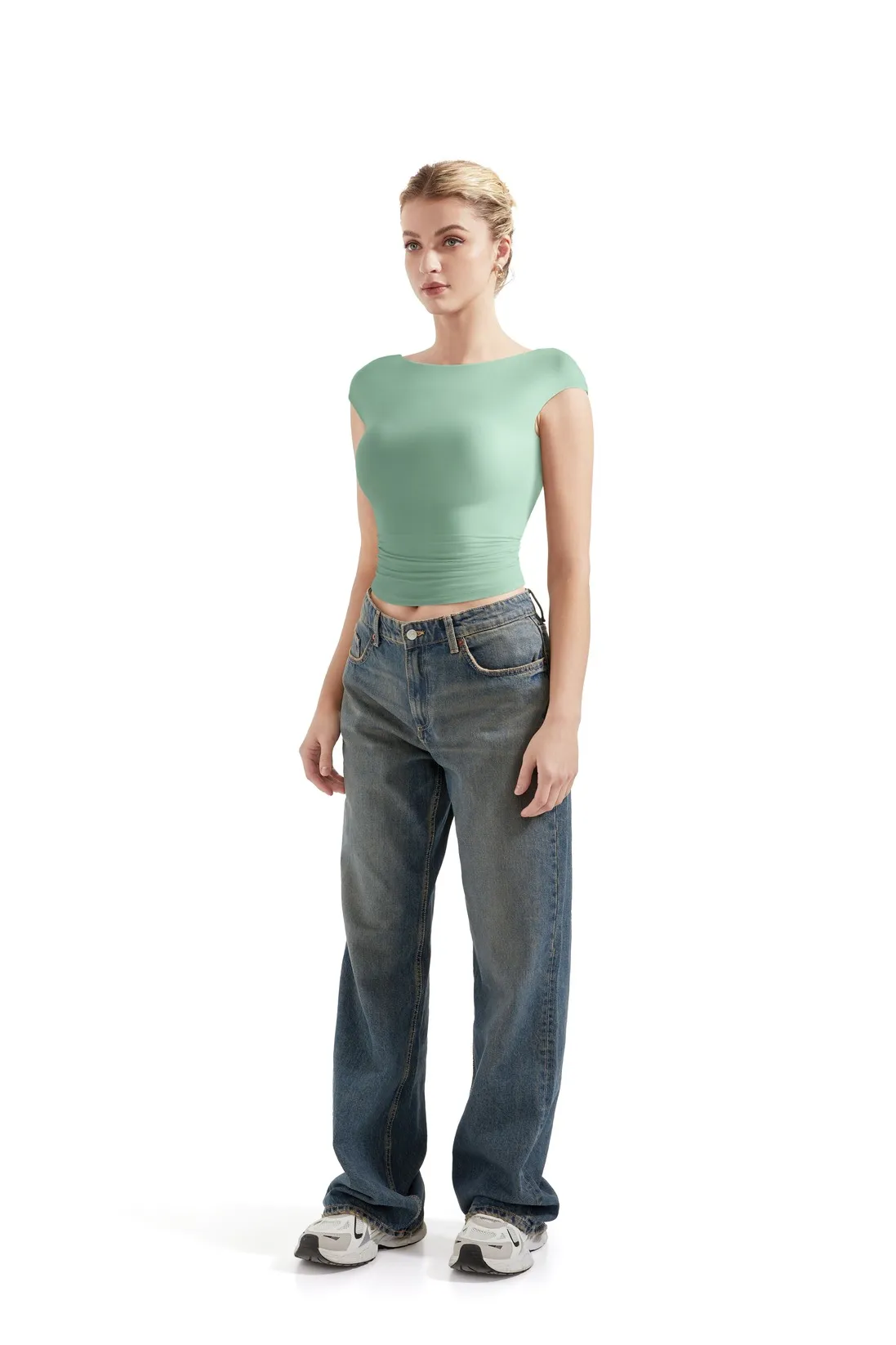 Buttery Soft Backless Shirt - Image 80