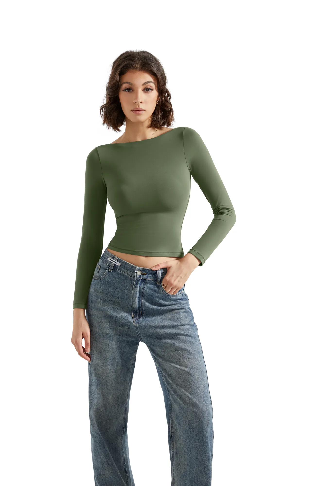 Buttery Soft Boat Neck Shirt - Long Sleeve - Image 56