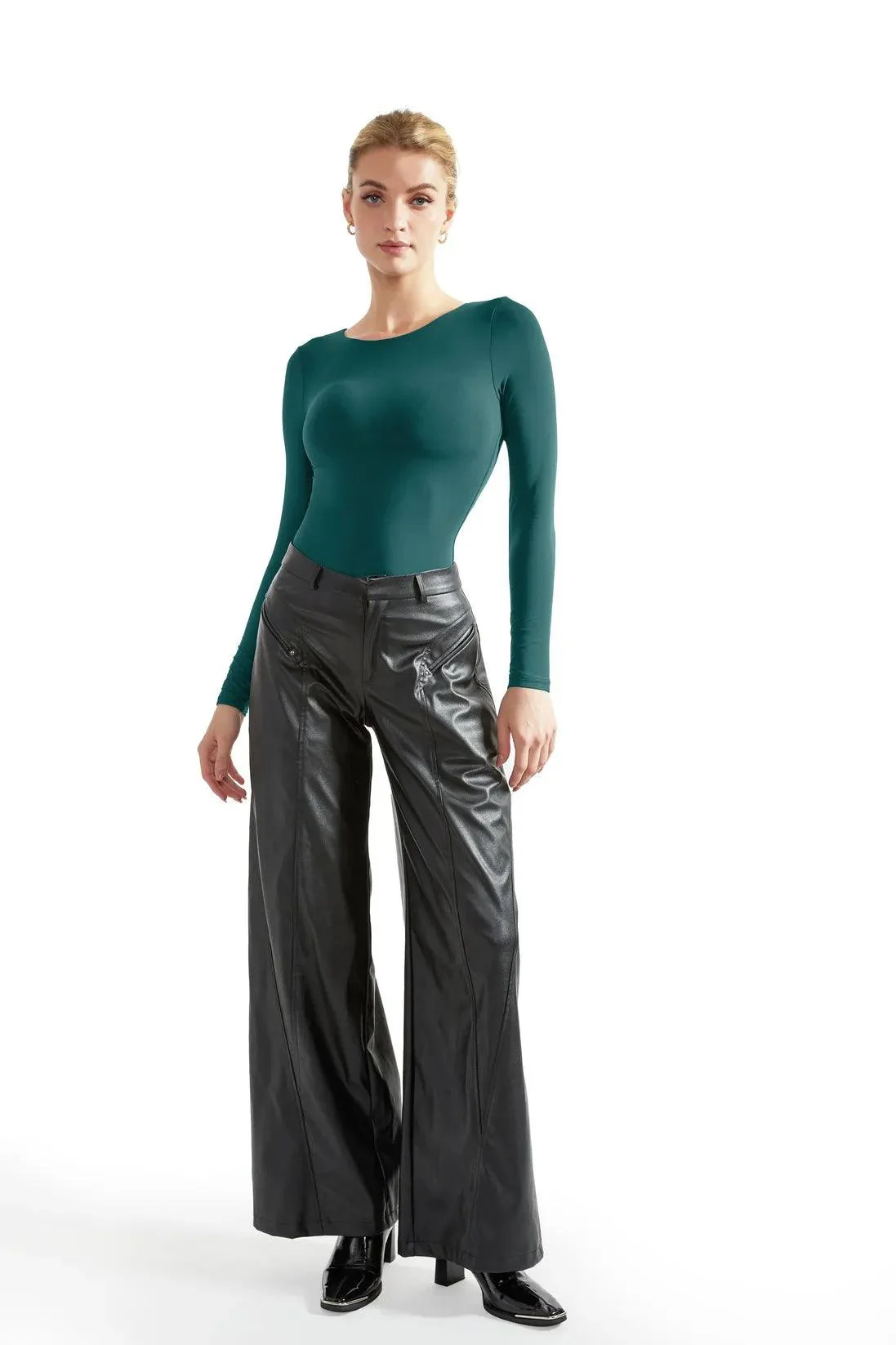 Flash Sales - Buttery Soft Crew Neck Bodysuit - Long Sleeve - Image 12