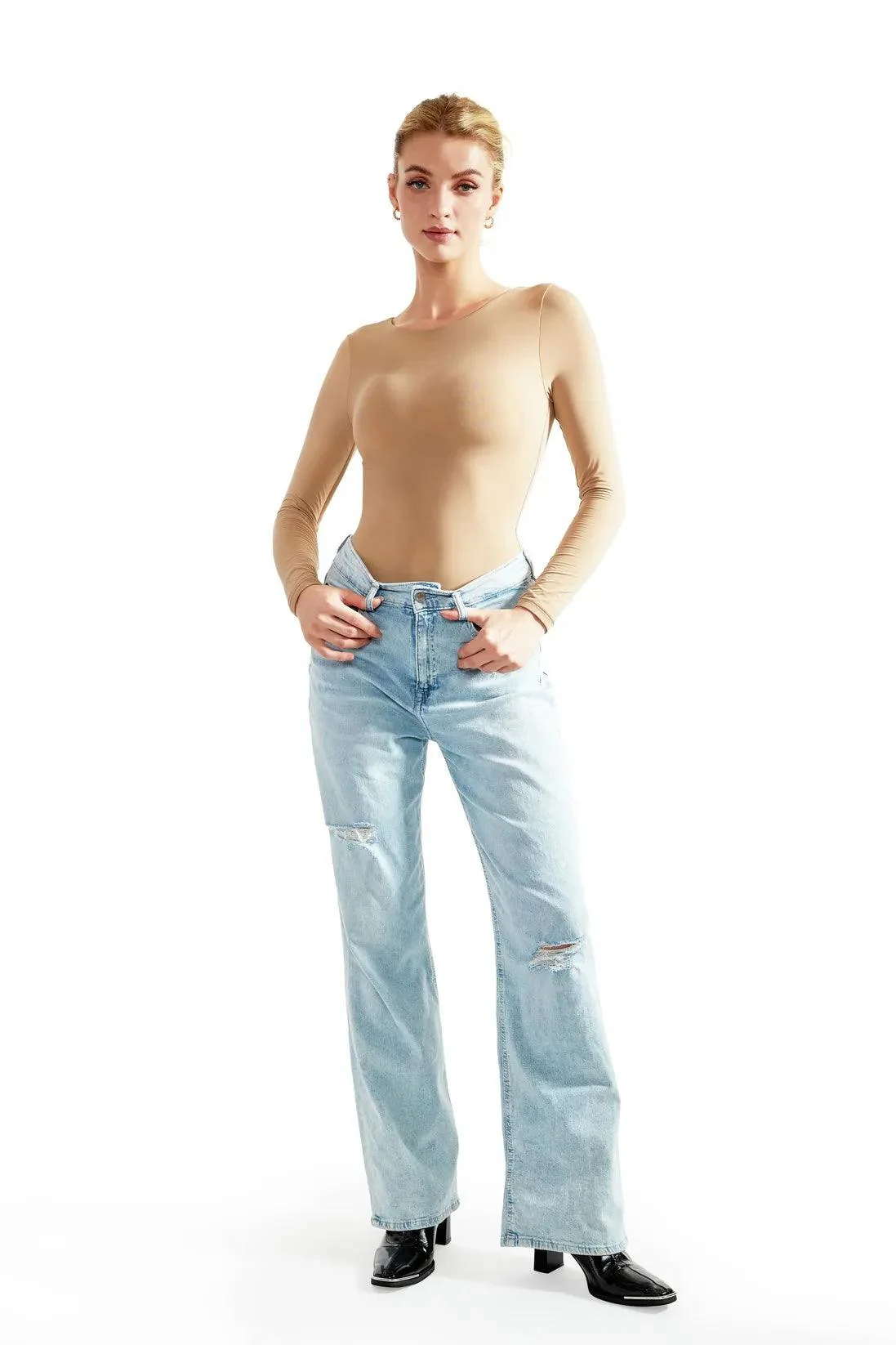 Flash Sales - Buttery Soft Crew Neck Bodysuit - Long Sleeve - Image 28