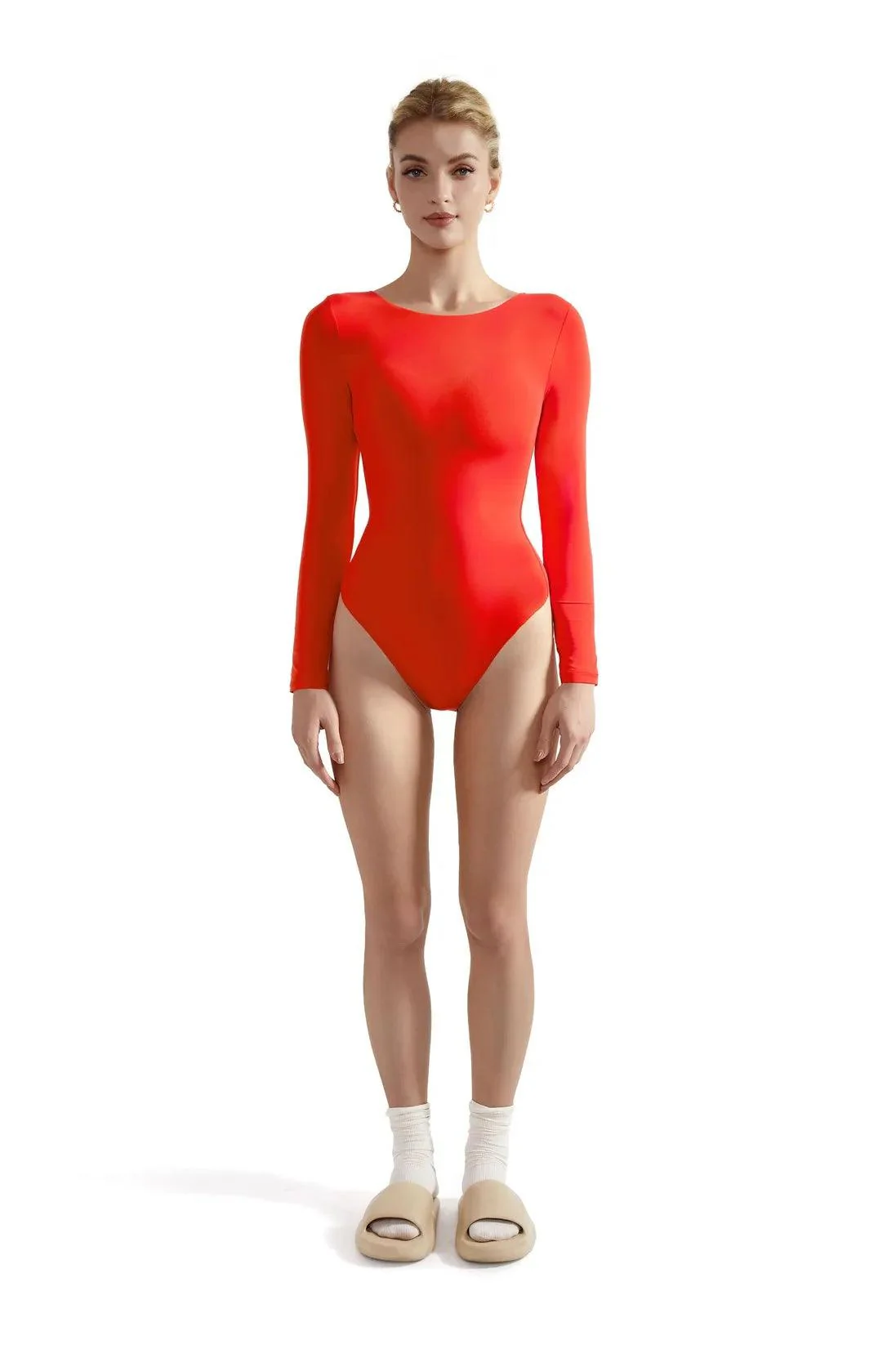 Flash Sales - Buttery Soft Crew Neck Bodysuit - Long Sleeve - Image 32