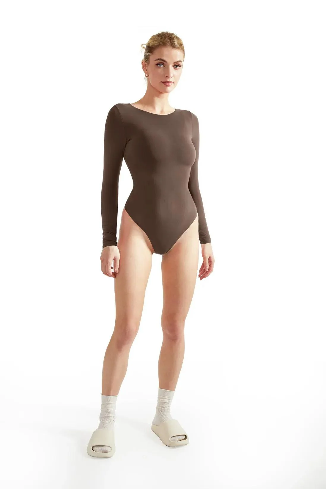 Flash Sales - Buttery Soft Crew Neck Bodysuit - Long Sleeve - Image 39