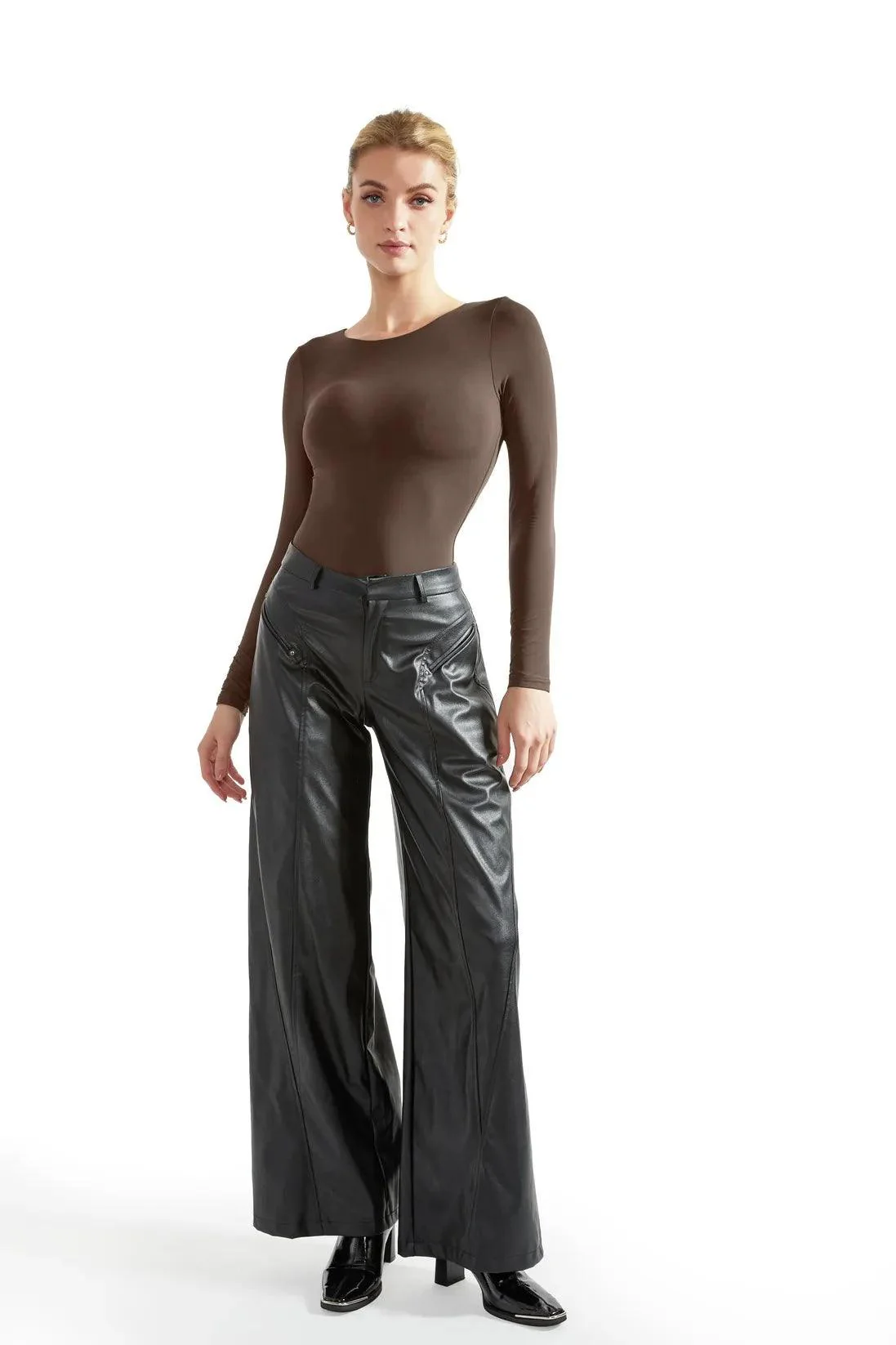 Flash Sales - Buttery Soft Crew Neck Bodysuit - Long Sleeve - Image 42