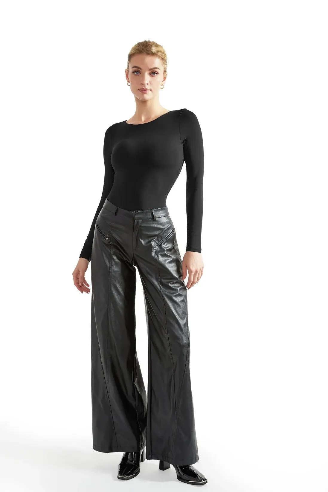 Flash Sales - Buttery Soft Crew Neck Bodysuit - Long Sleeve - Image 6