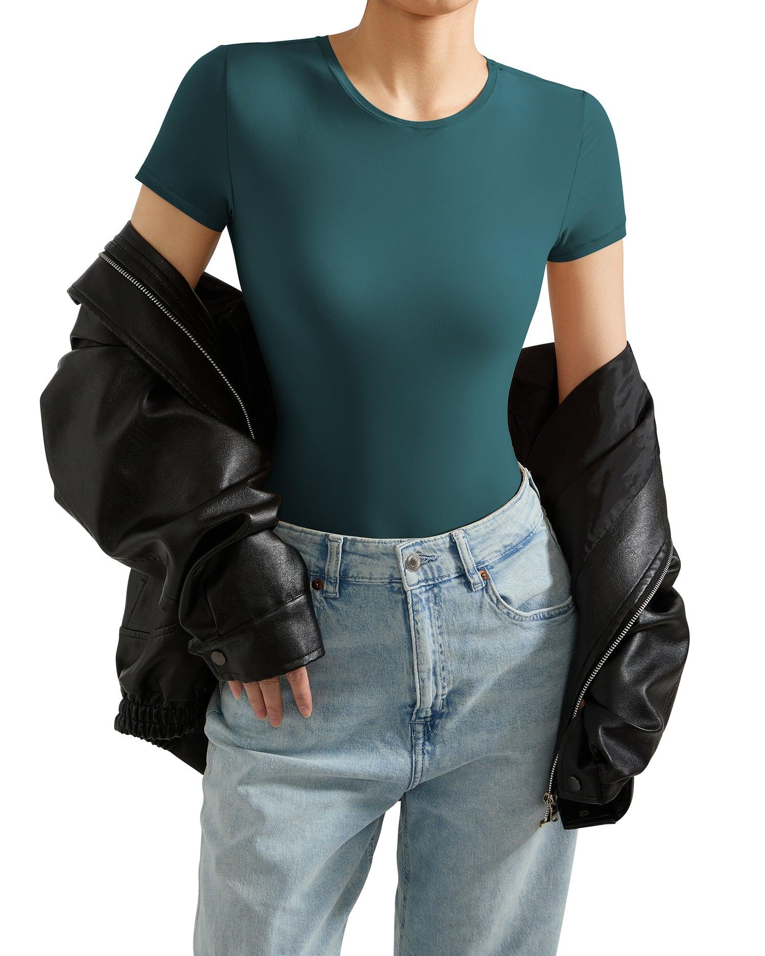 Buttery Soft Crew Neck Bodysuit - Short Sleeve - Image 17