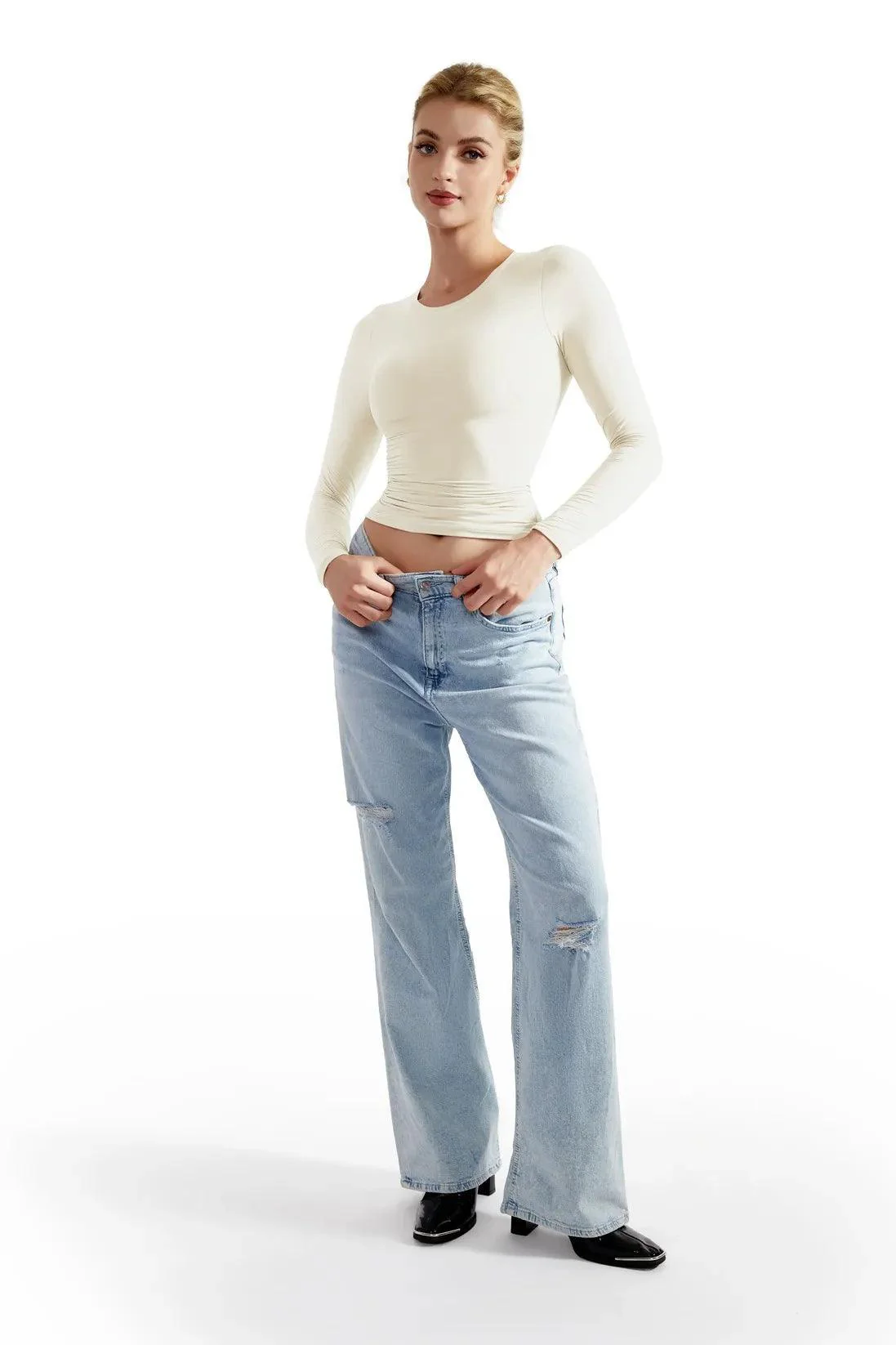 Buttery Soft Crew Neck Shirt - Long Sleeve - Image 38