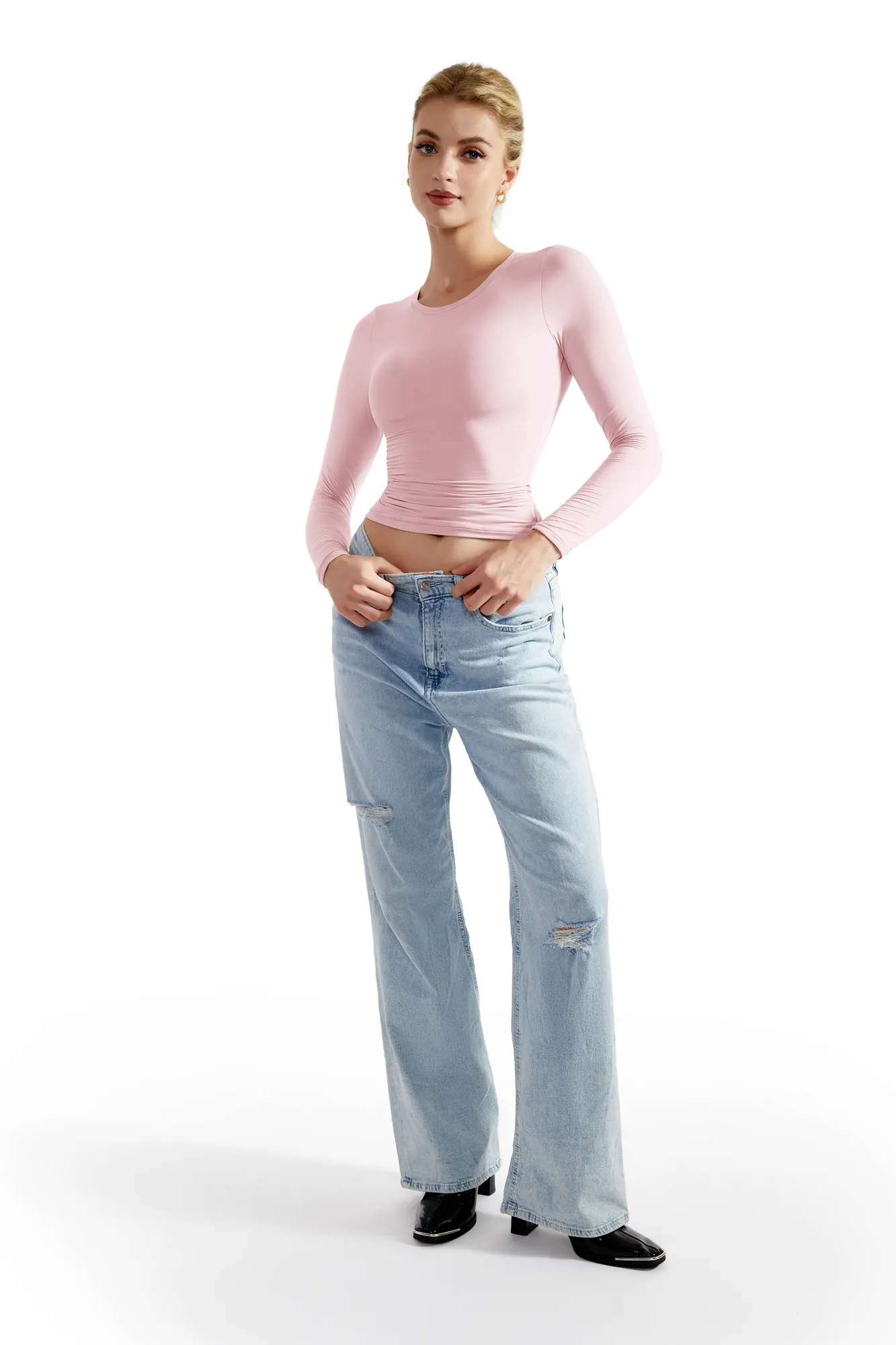 Buttery Soft Crew Neck Shirt - Long Sleeve - Image 42