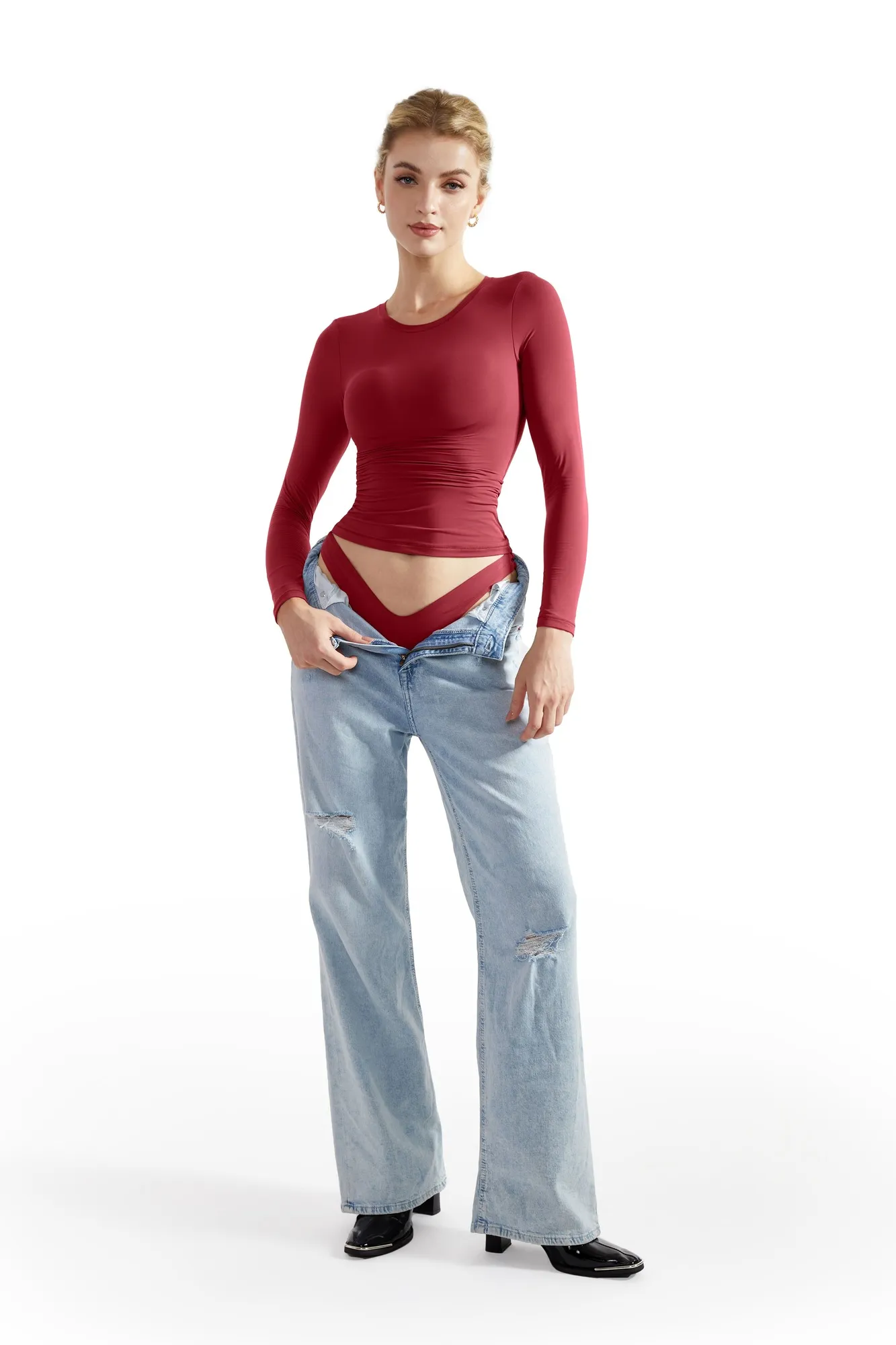 Buttery Soft Crew Neck Shirt - Long Sleeve - Image 59