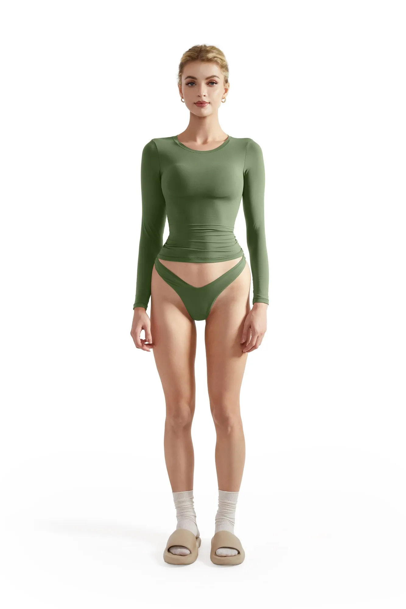 Buttery Soft Crew Neck Shirt - Long Sleeve - Image 66