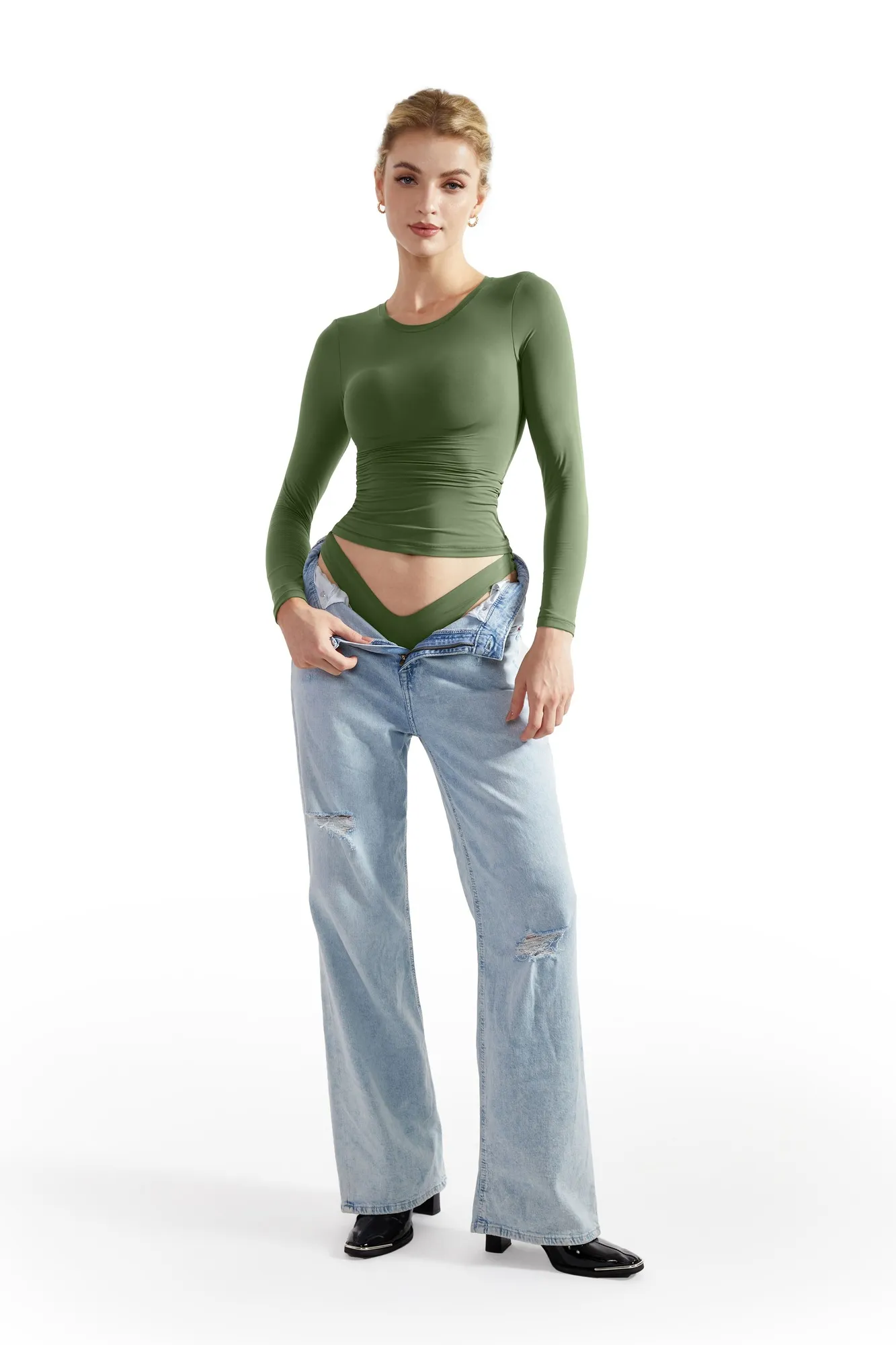 Buttery Soft Crew Neck Shirt - Long Sleeve - Image 80