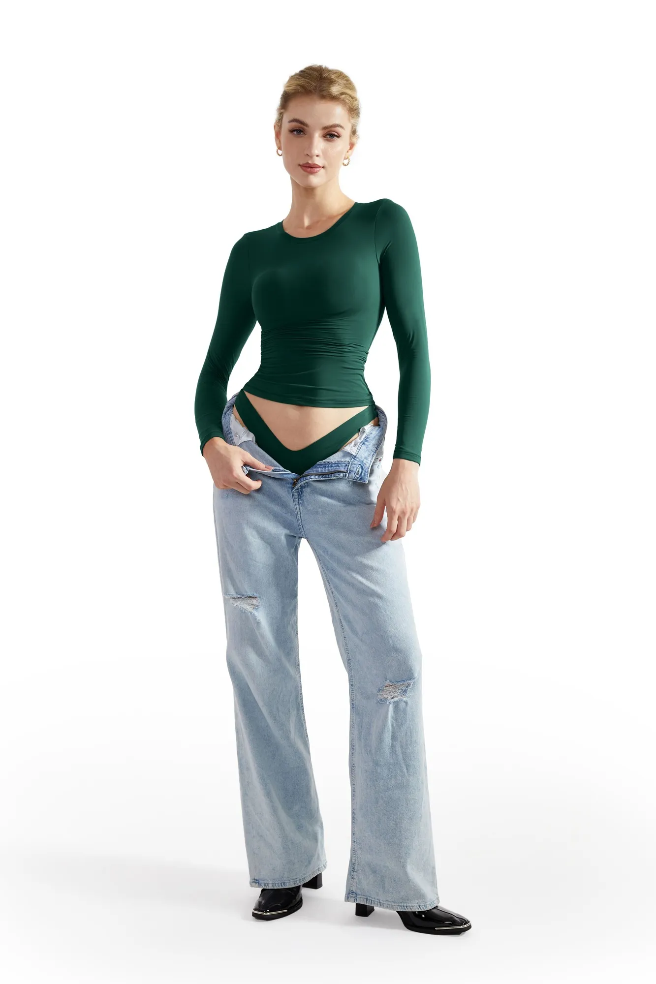 Buttery Soft Crew Neck Shirt - Long Sleeve - Image 85