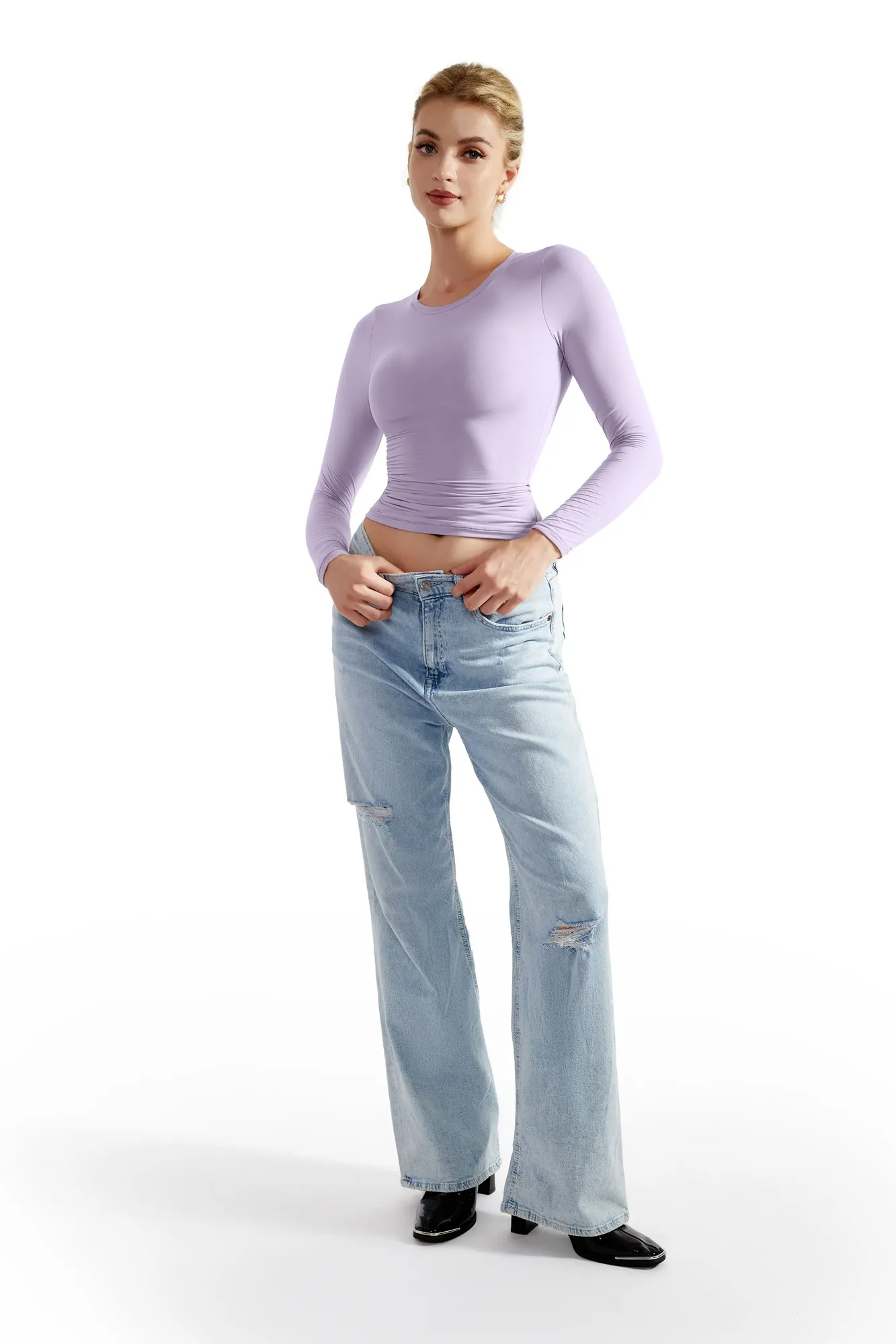 Buttery Soft Crew Neck Shirt - Long Sleeve - Image 91