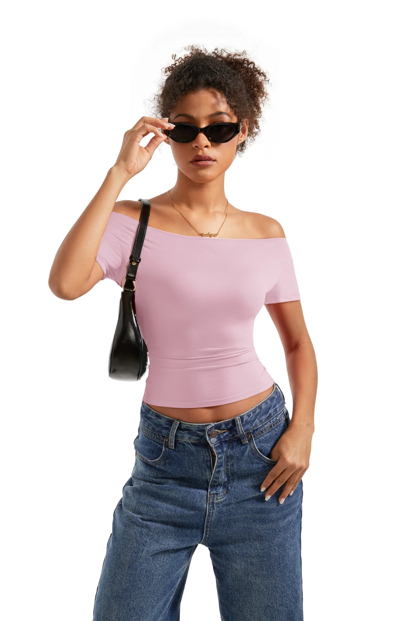 Buttery Soft Multi-Way Off Shoulder Shirt - Image 17