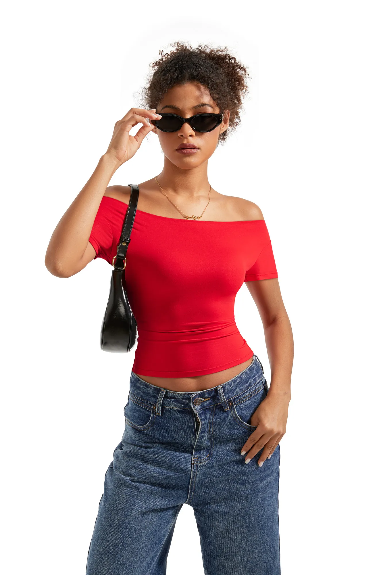 Buttery Soft Multi-Way Off Shoulder Shirt - Image 23