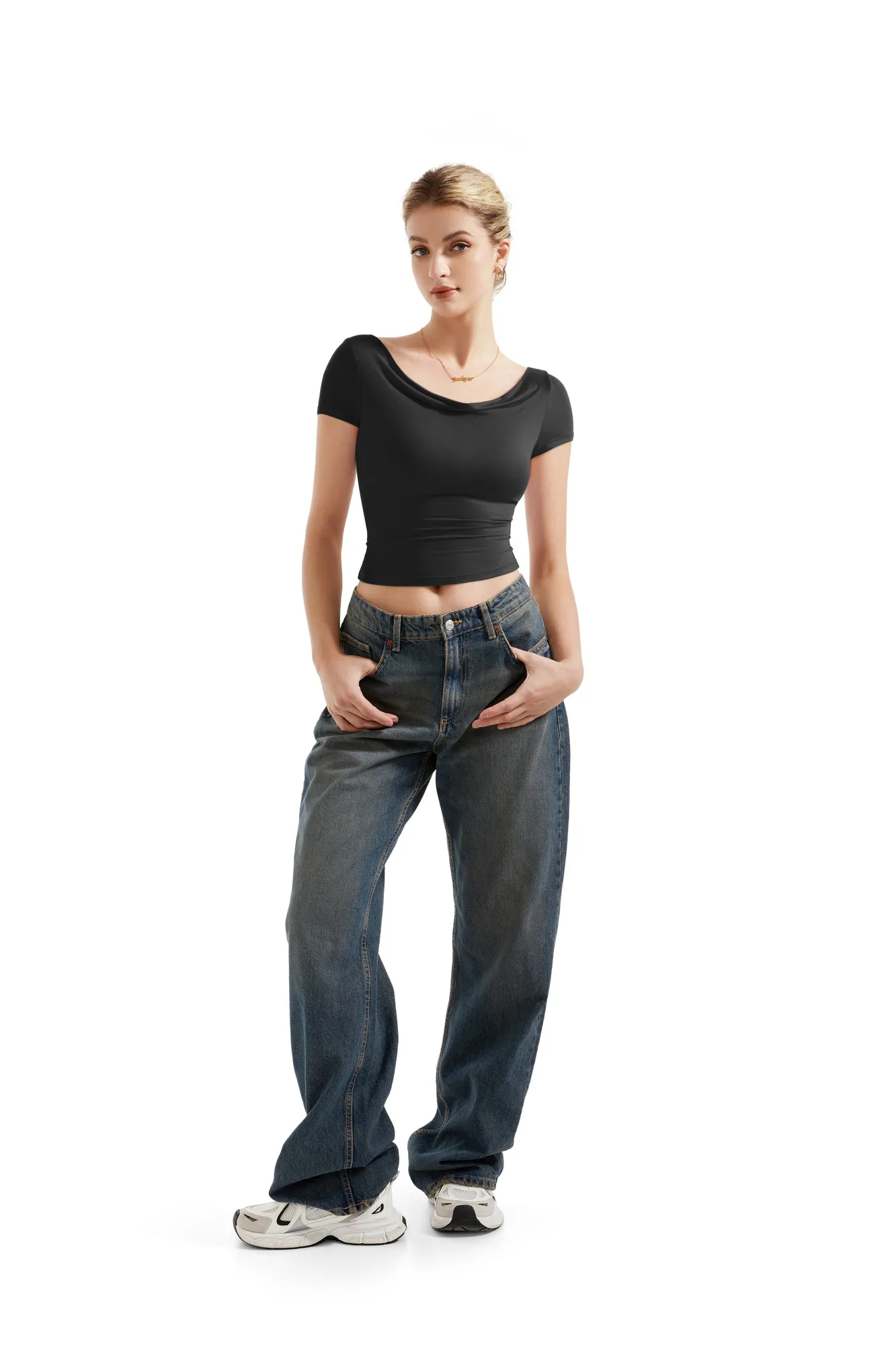 Buttery Soft Multi-Way Off Shoulder Shirt - Image 3