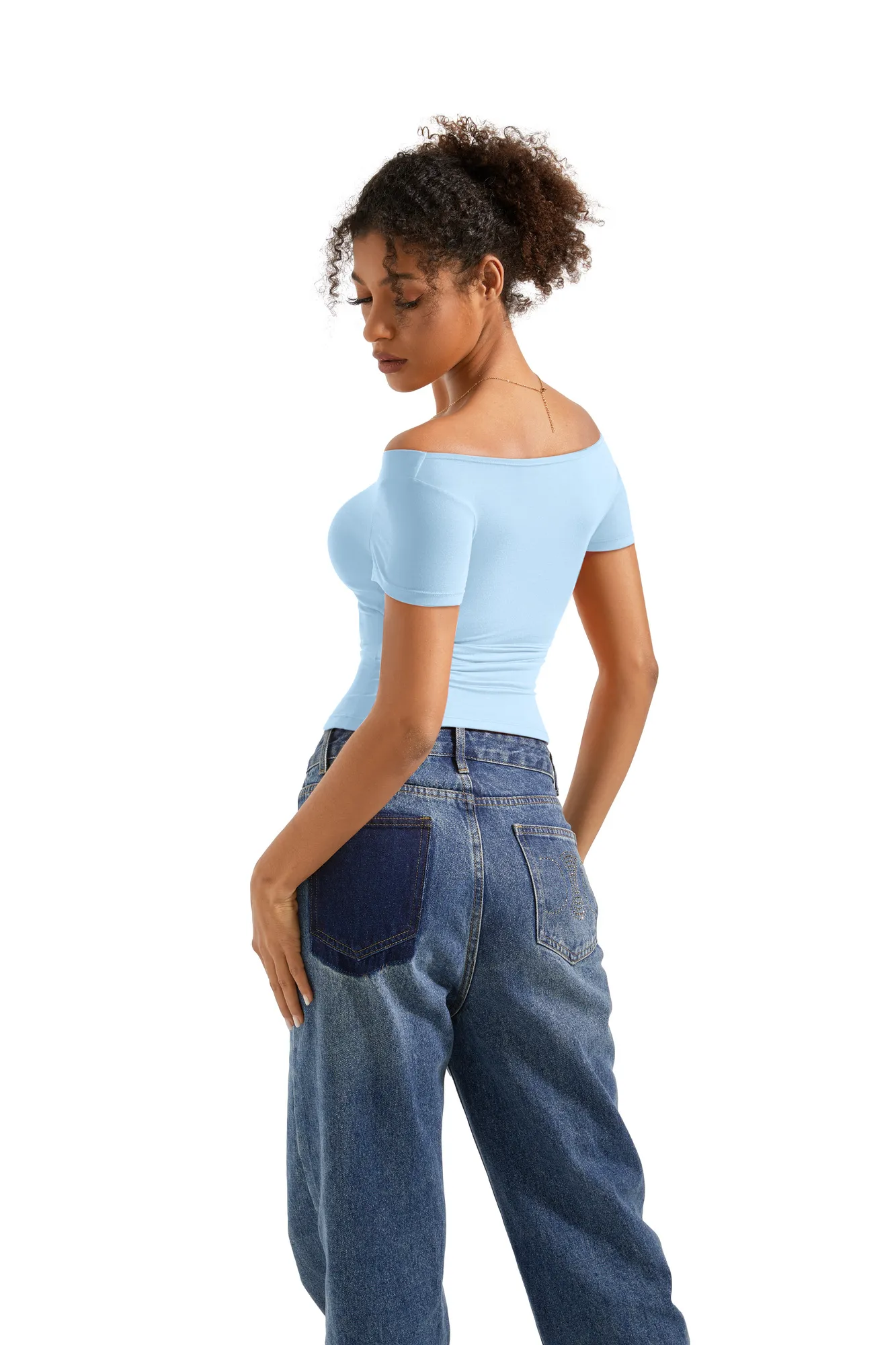 Buttery Soft Multi-Way Off Shoulder Shirt - Image 36