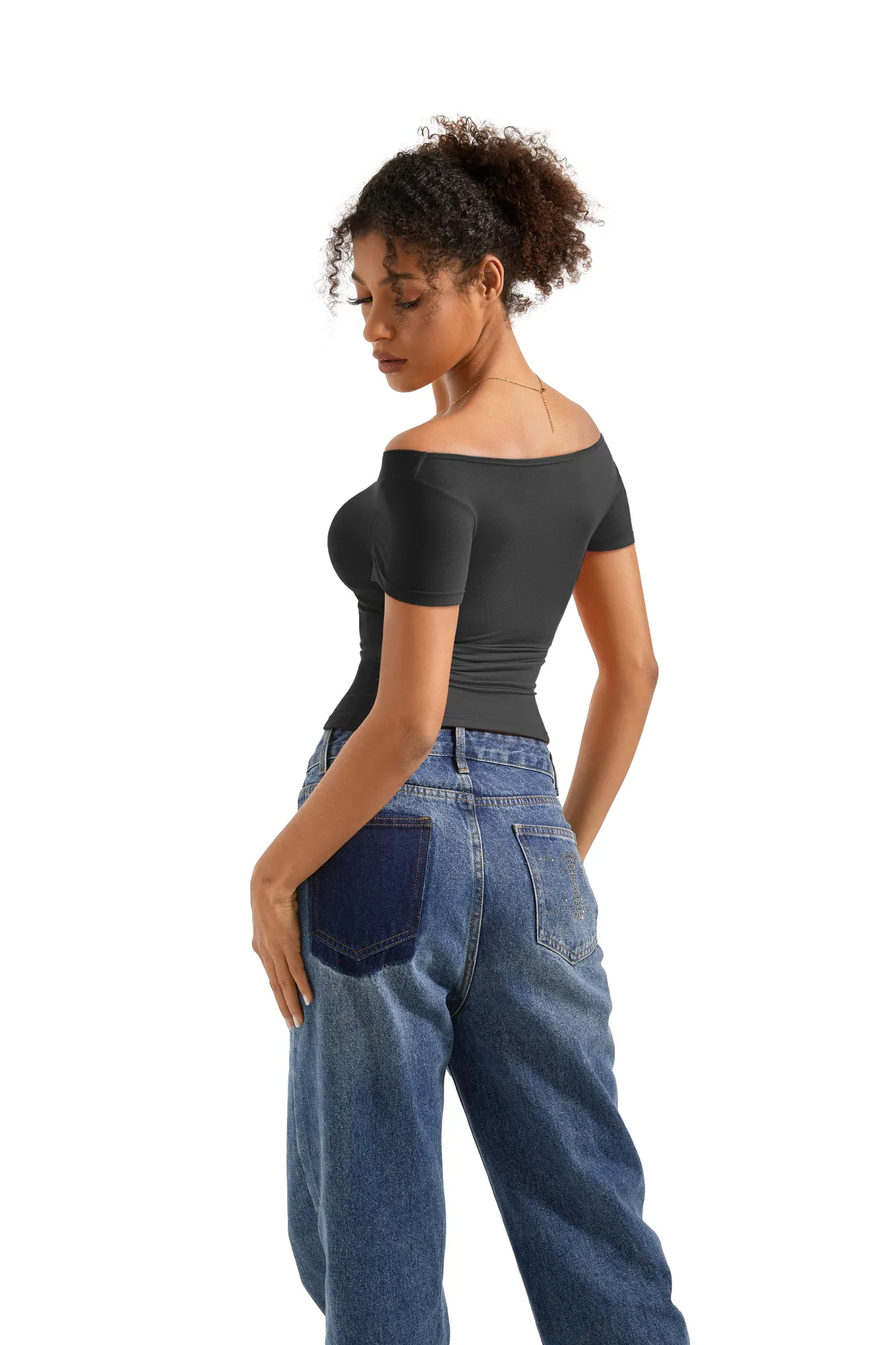 Buttery Soft Multi-Way Off Shoulder Shirt - Image 6