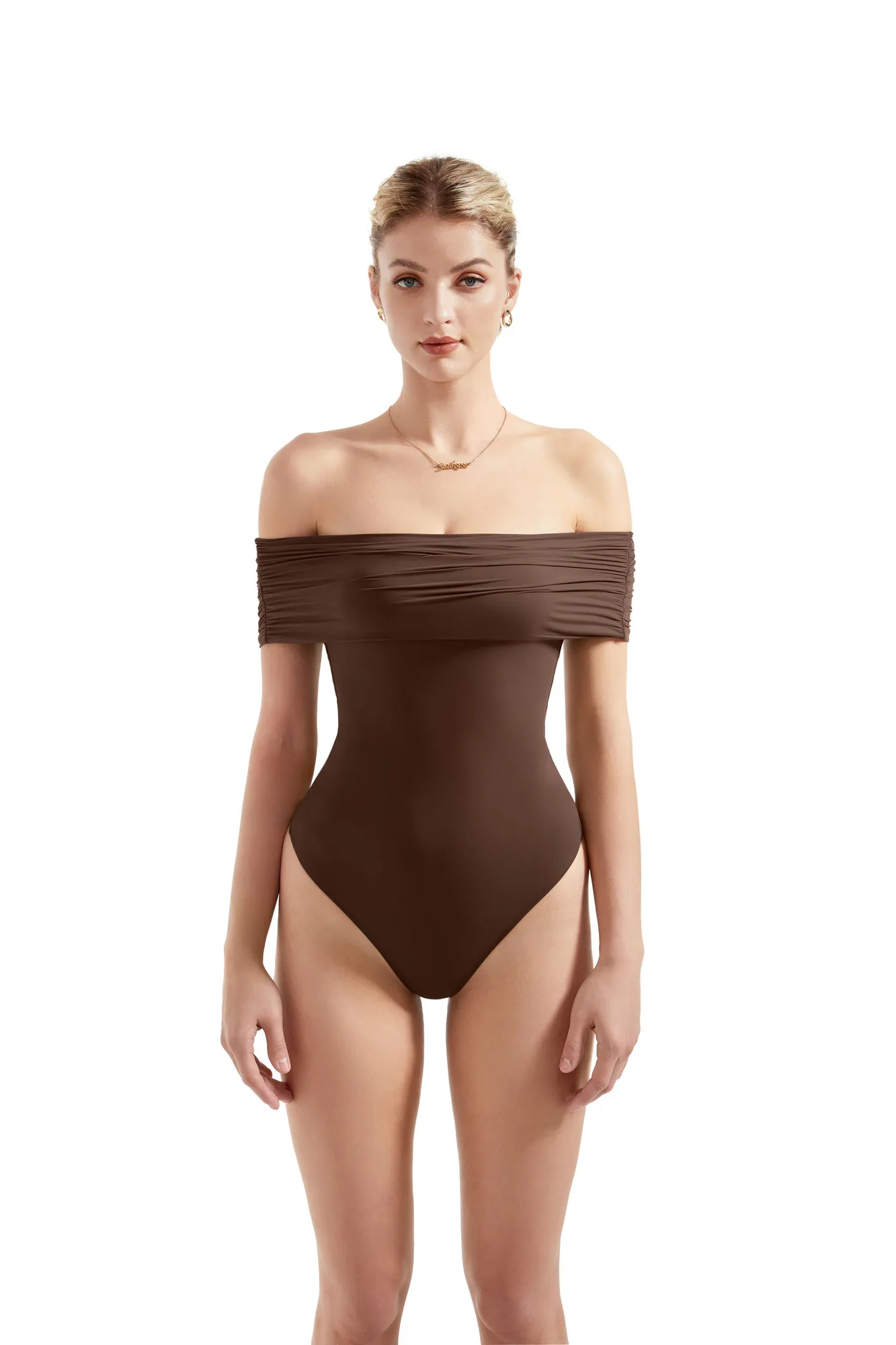 Buttery Soft Off Shoulder Bodysuit - Image 12