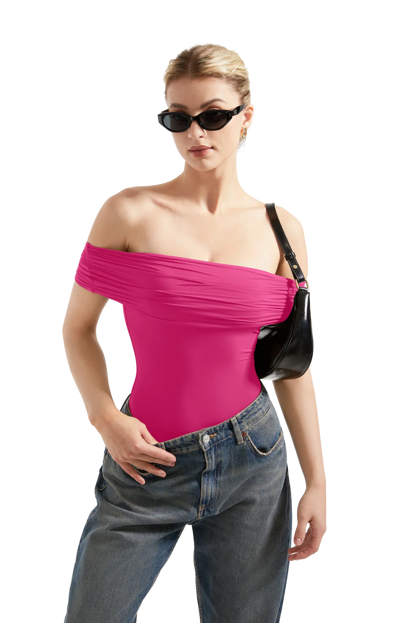 Buttery Soft Off Shoulder Bodysuit - Image 24