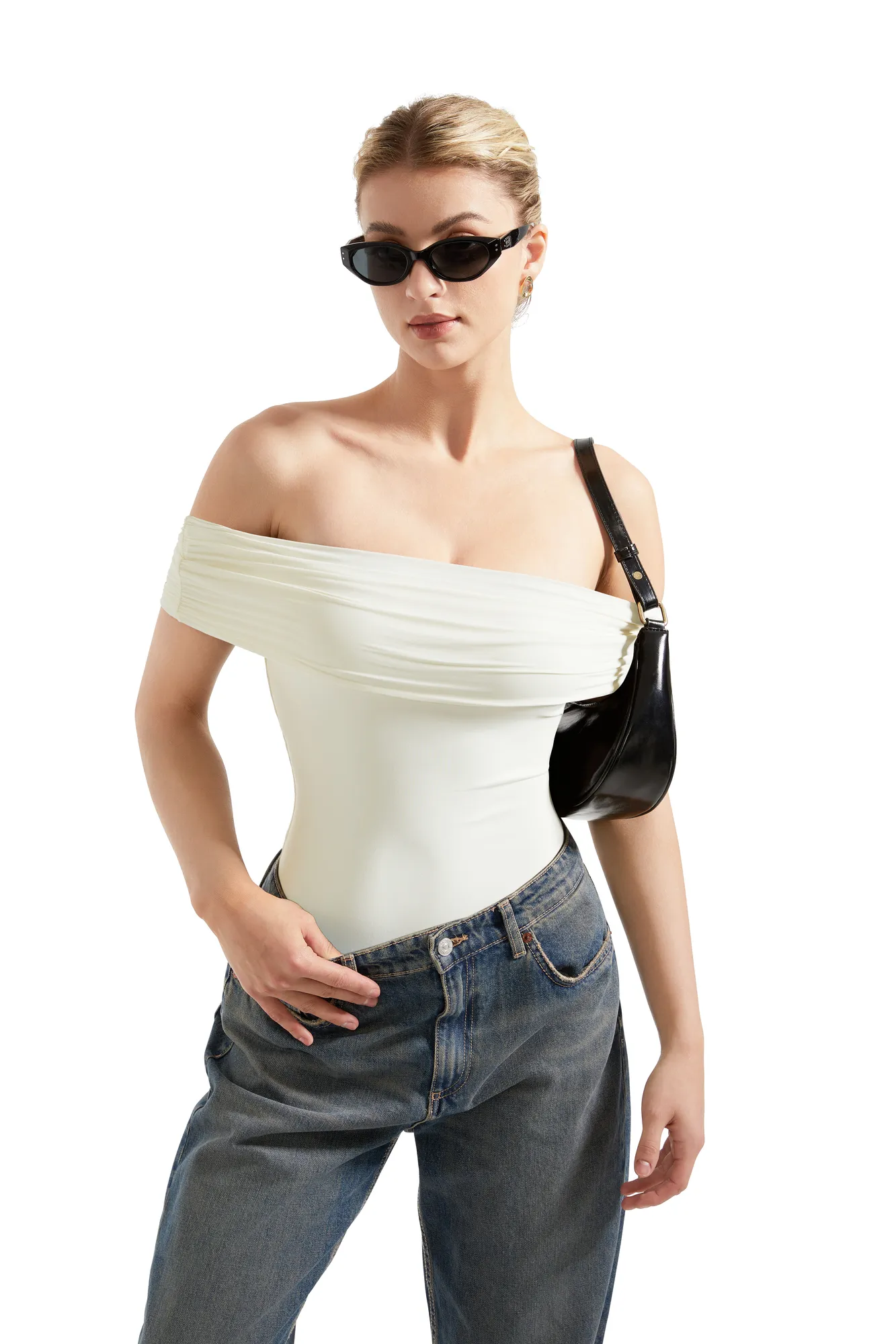 Buttery Soft Off Shoulder Bodysuit - Image 9