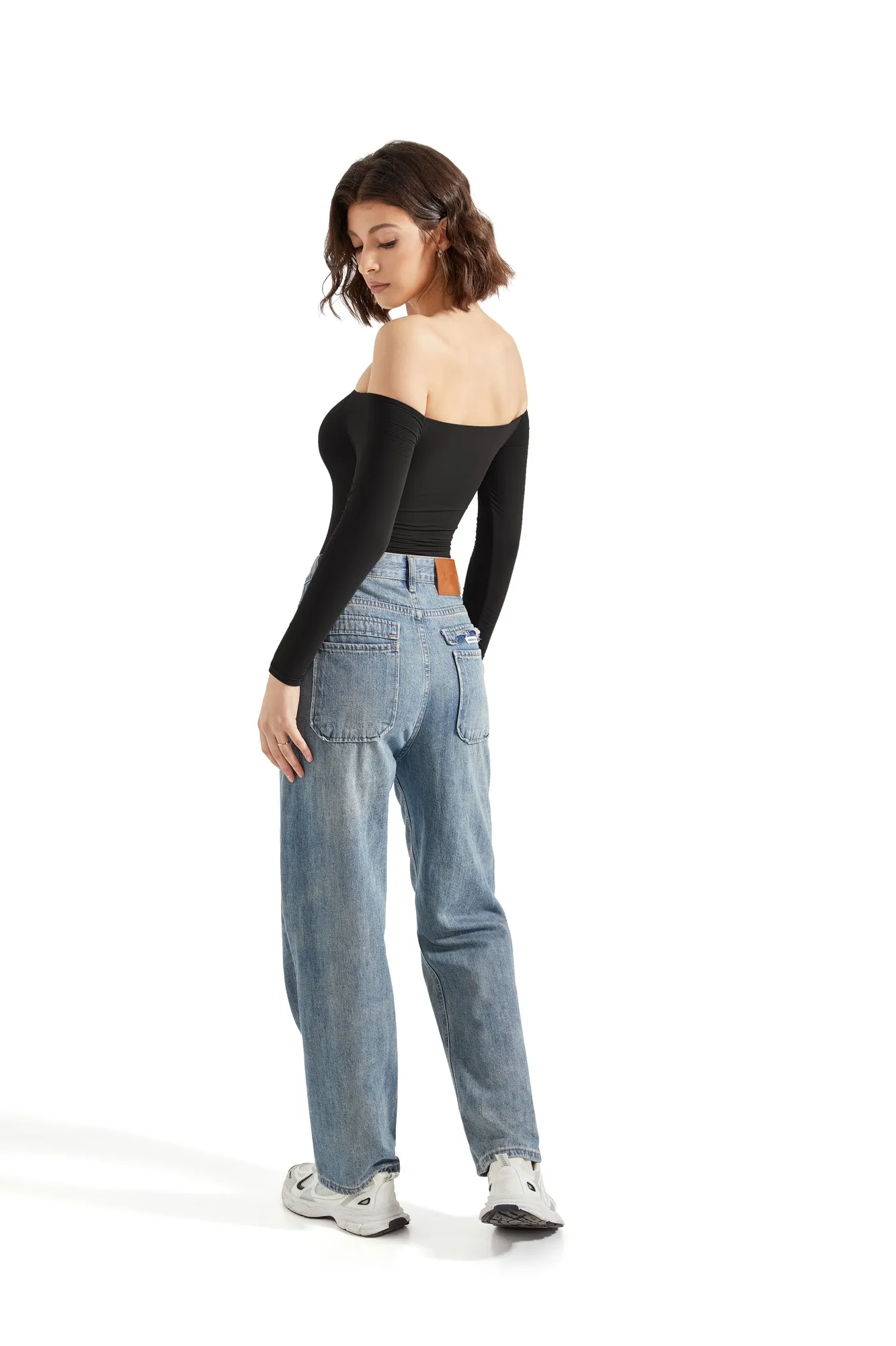 Buttery Soft Off Shoulder Bodysuit - Long Sleeve - Image 5