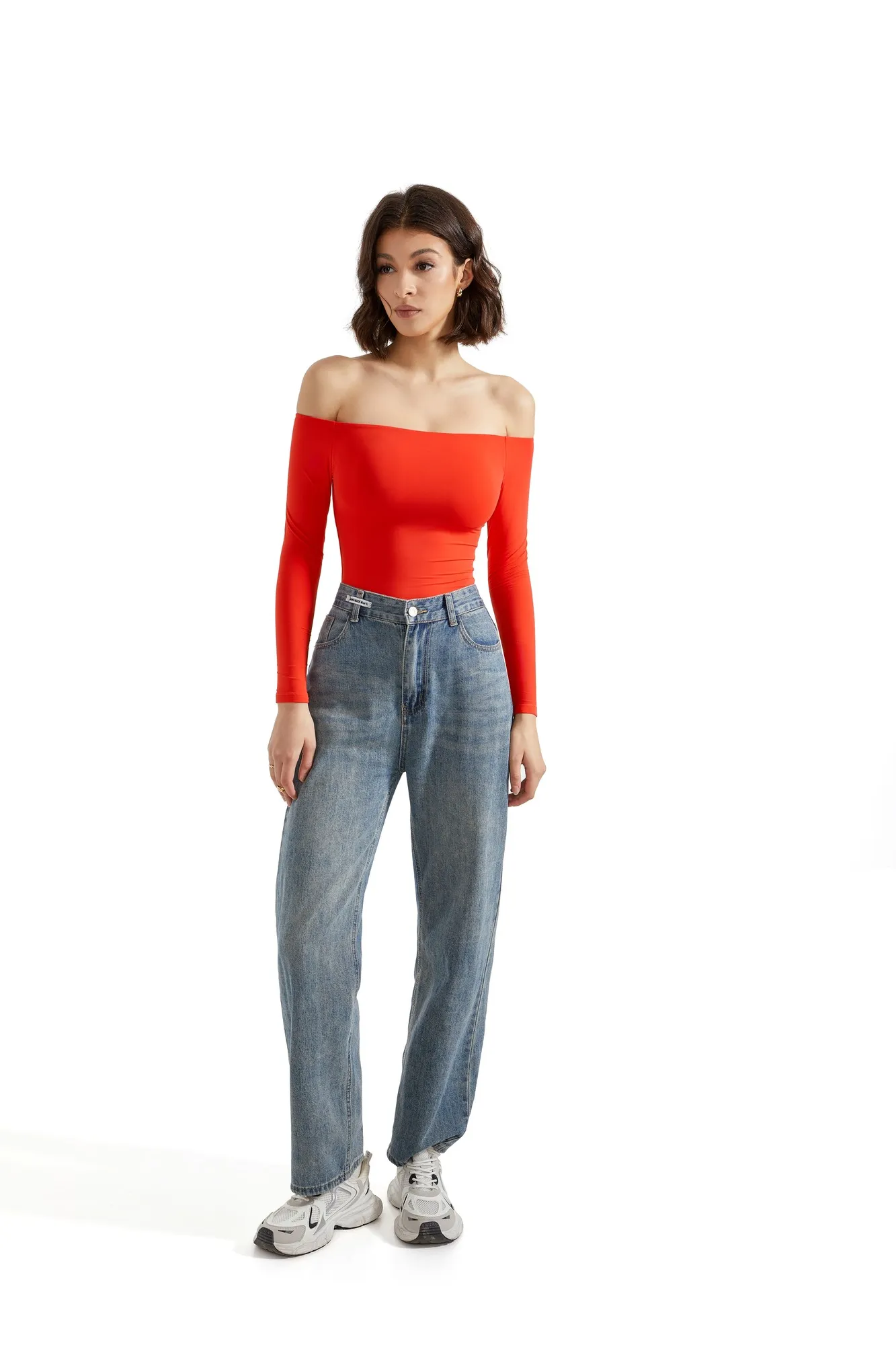 Buttery Soft Off Shoulder Bodysuit - Long Sleeve - Image 8