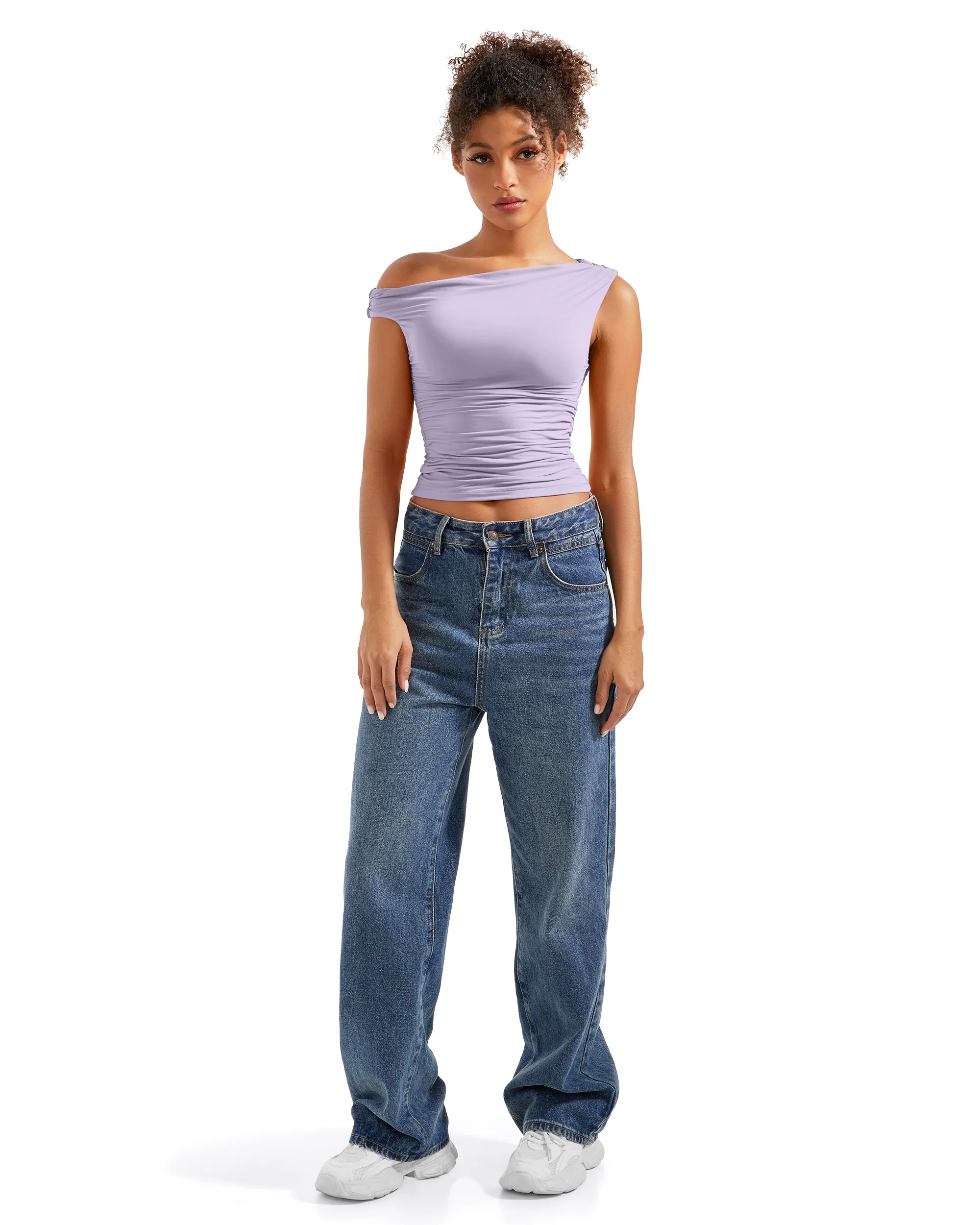 Buttery Soft Off Shoulder Shirt - Image 45