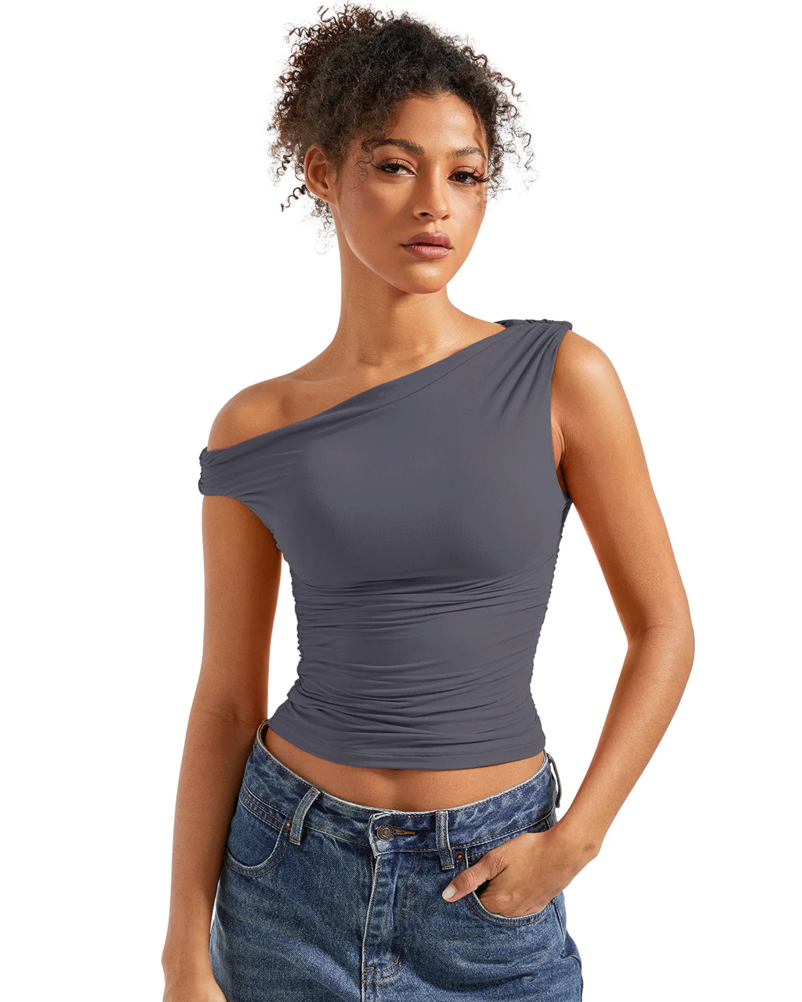 Buttery Soft Off Shoulder Shirt - Image 73