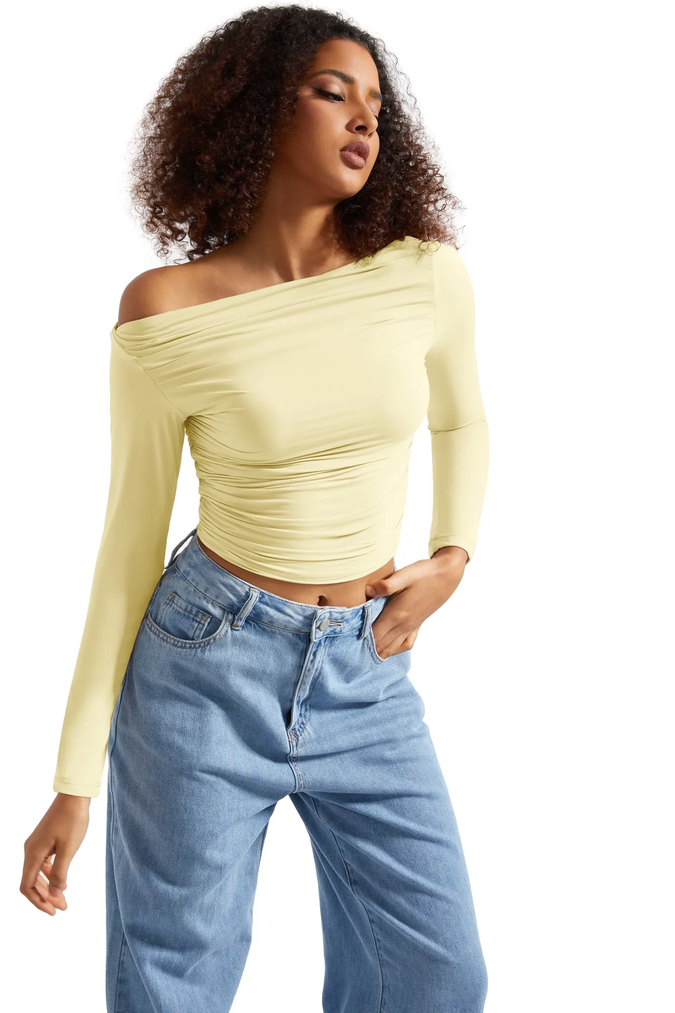 Buttery Soft Off Shoulder Shirt - Image 85