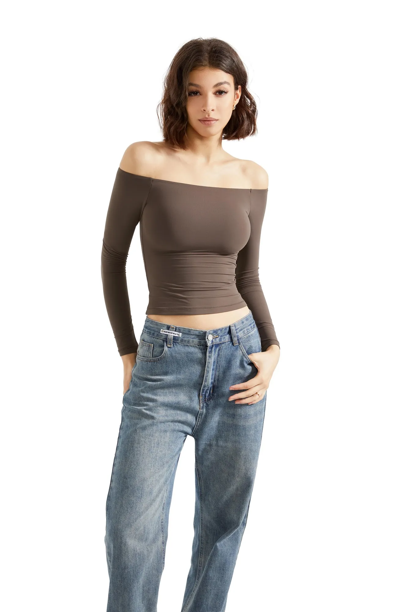 Buttery Soft Off Shoulder Shirt - Long Sleeve - Image 13