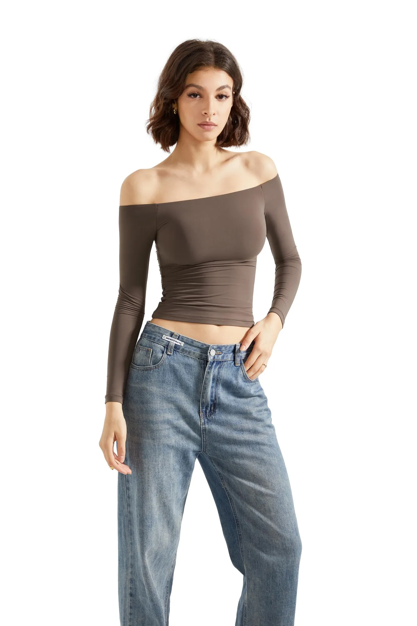Buttery Soft Off Shoulder Shirt - Long Sleeve - Image 14