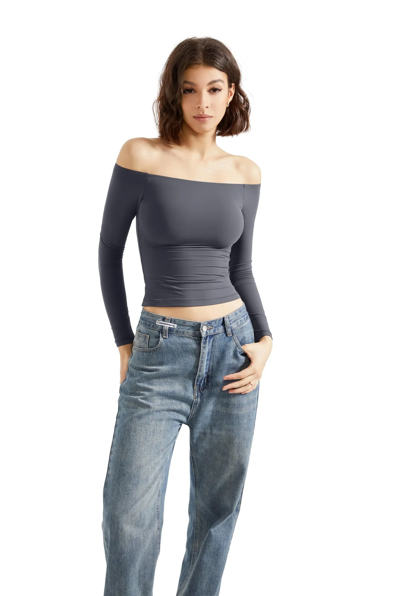 Buttery Soft Off Shoulder Shirt - Long Sleeve - Image 19