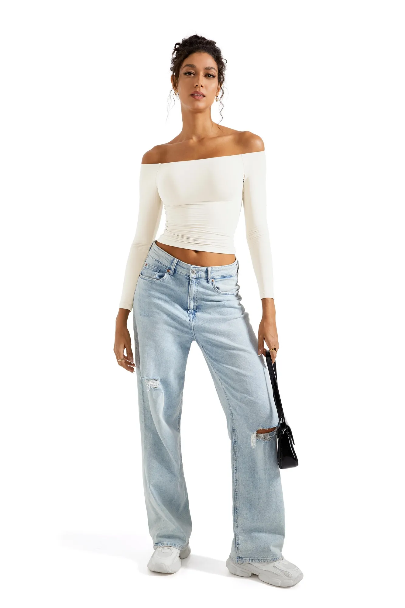 Buttery Soft Off Shoulder Shirt - Long Sleeve - Image 29