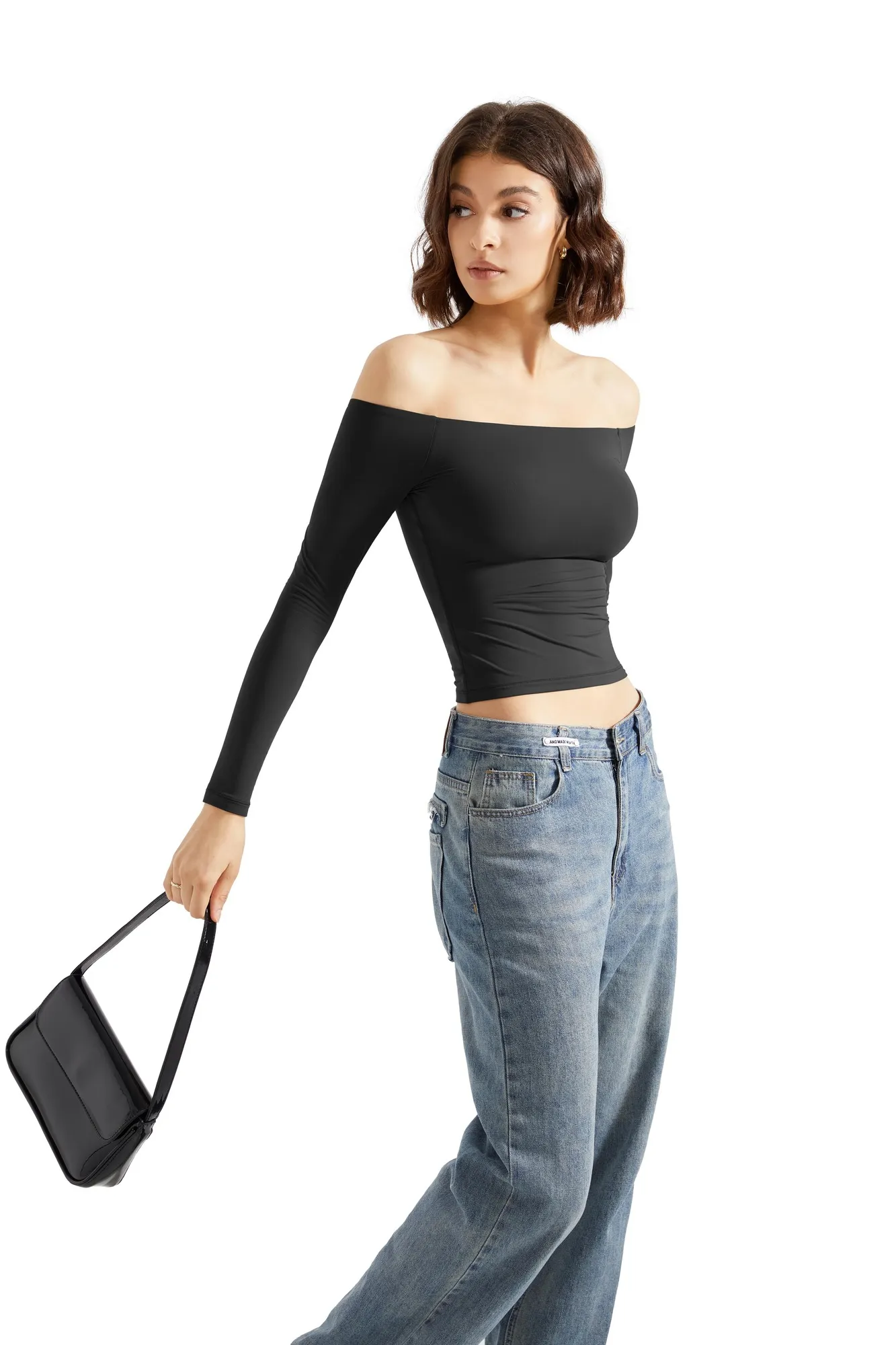 Buttery Soft Off Shoulder Shirt - Long Sleeve - Image 3