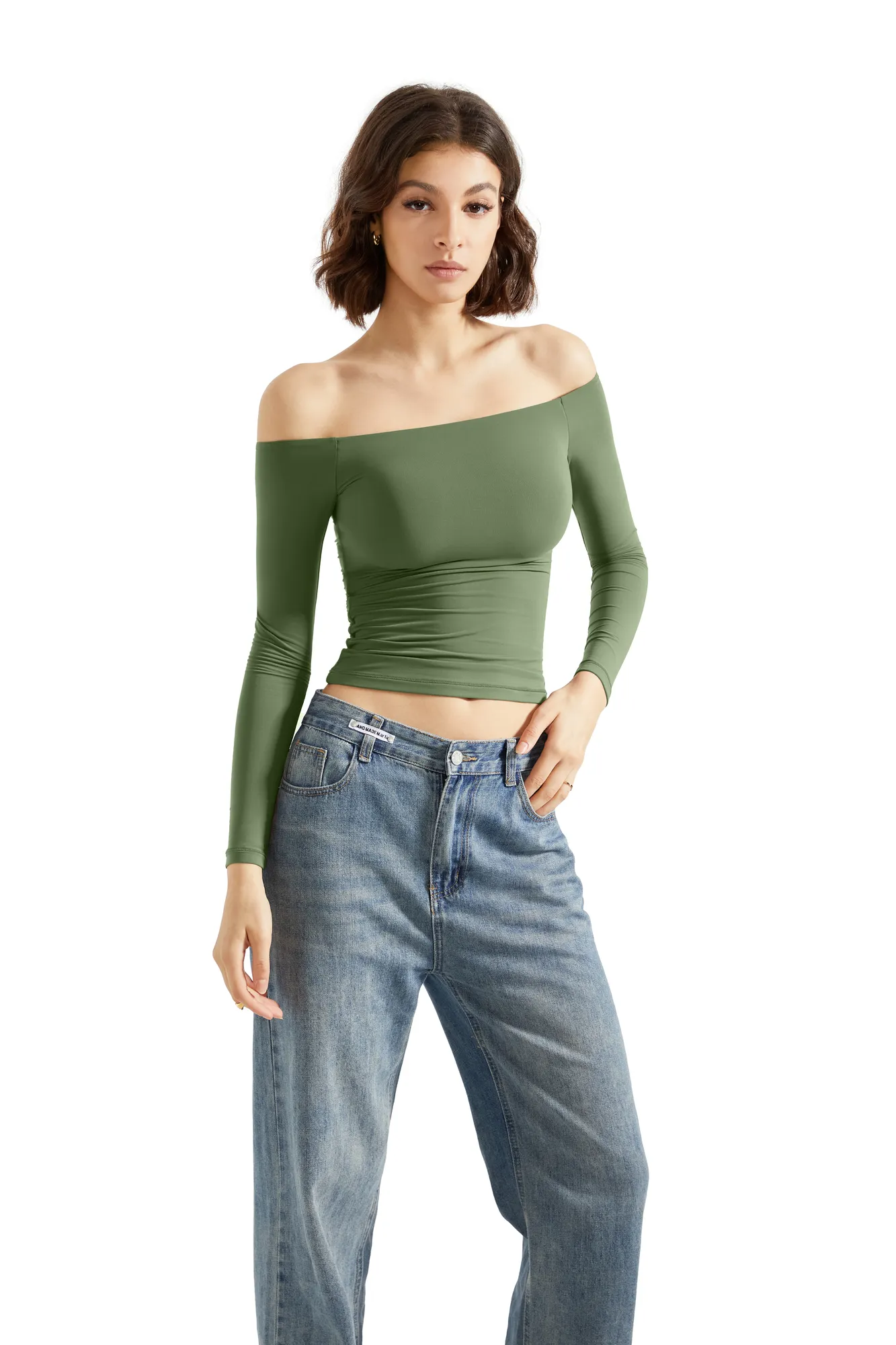 Buttery Soft Off Shoulder Shirt - Long Sleeve - Image 38