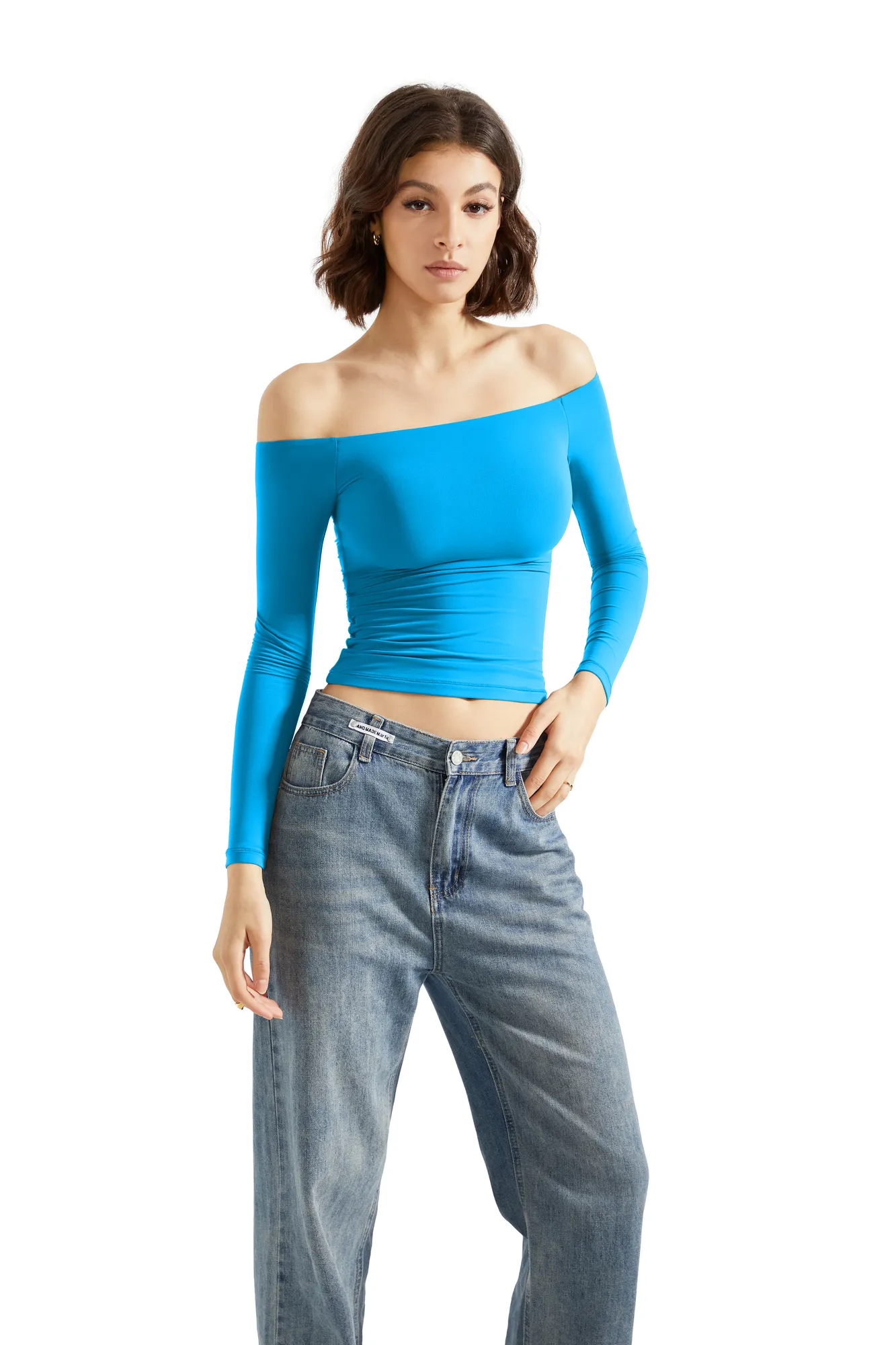 Buttery Soft Off Shoulder Shirt - Long Sleeve - Image 61