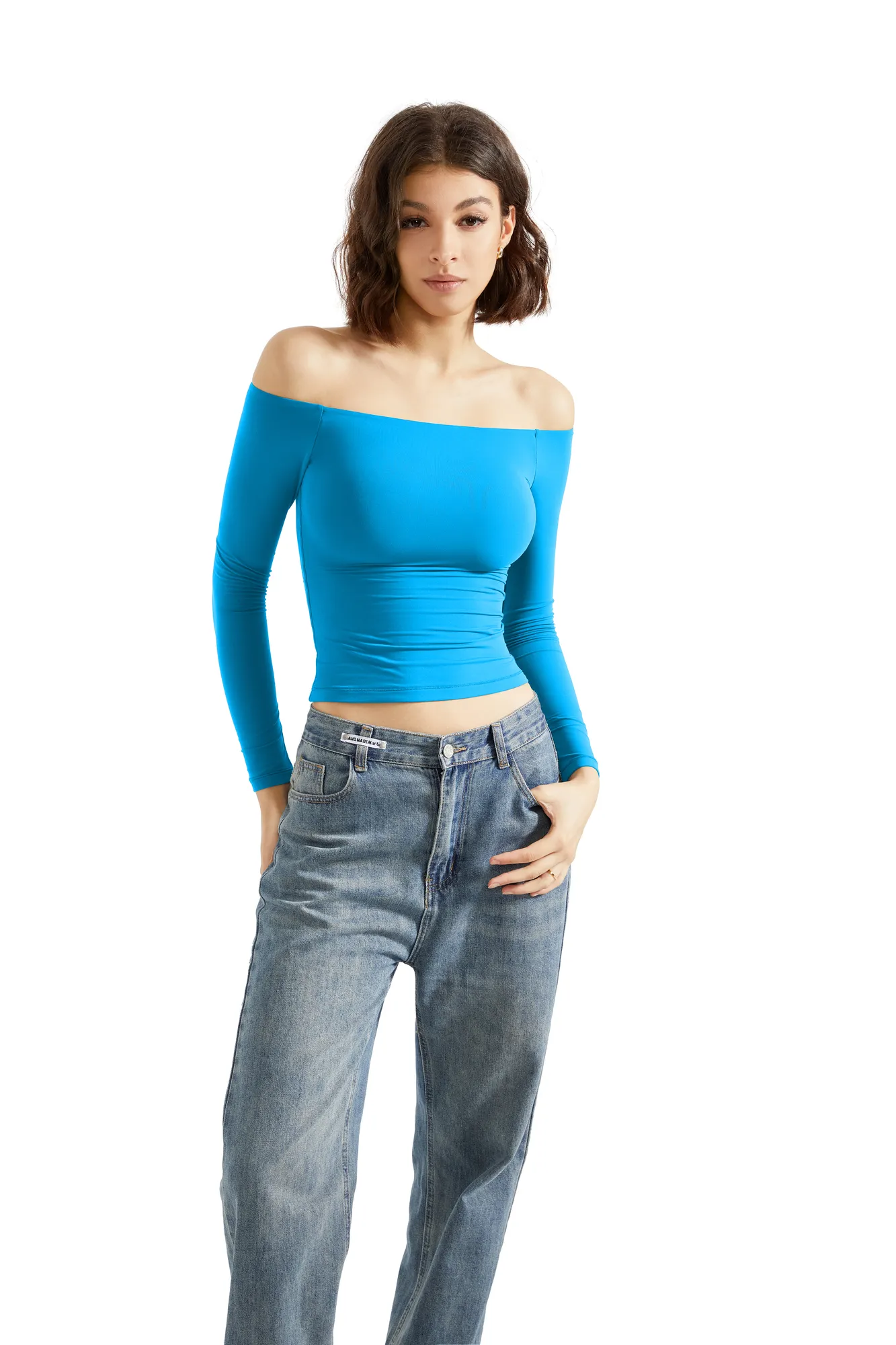 Buttery Soft Off Shoulder Shirt - Long Sleeve - Image 62