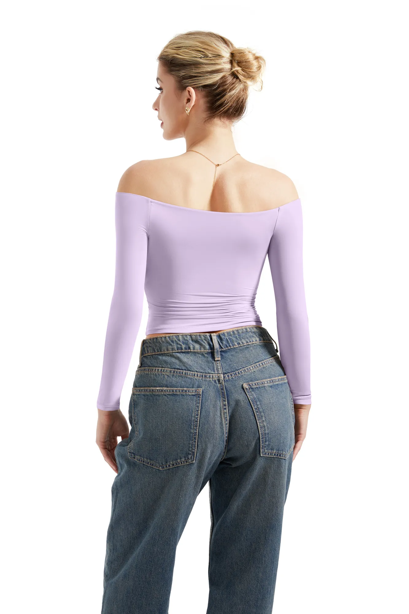 Buttery Soft Off Shoulder Shirt - Long Sleeve - Image 76