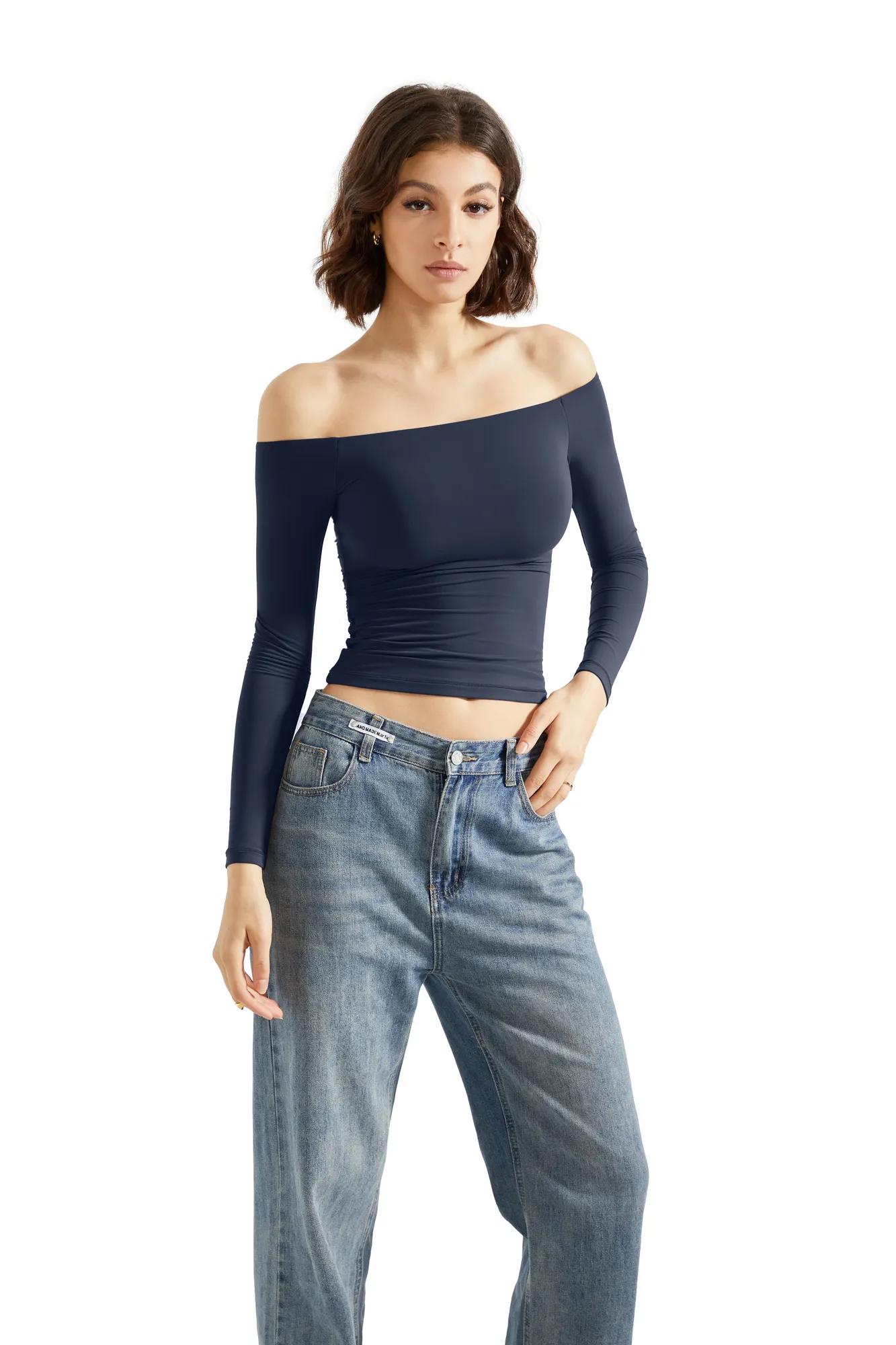 Buttery Soft Off Shoulder Shirt - Long Sleeve - Image 79