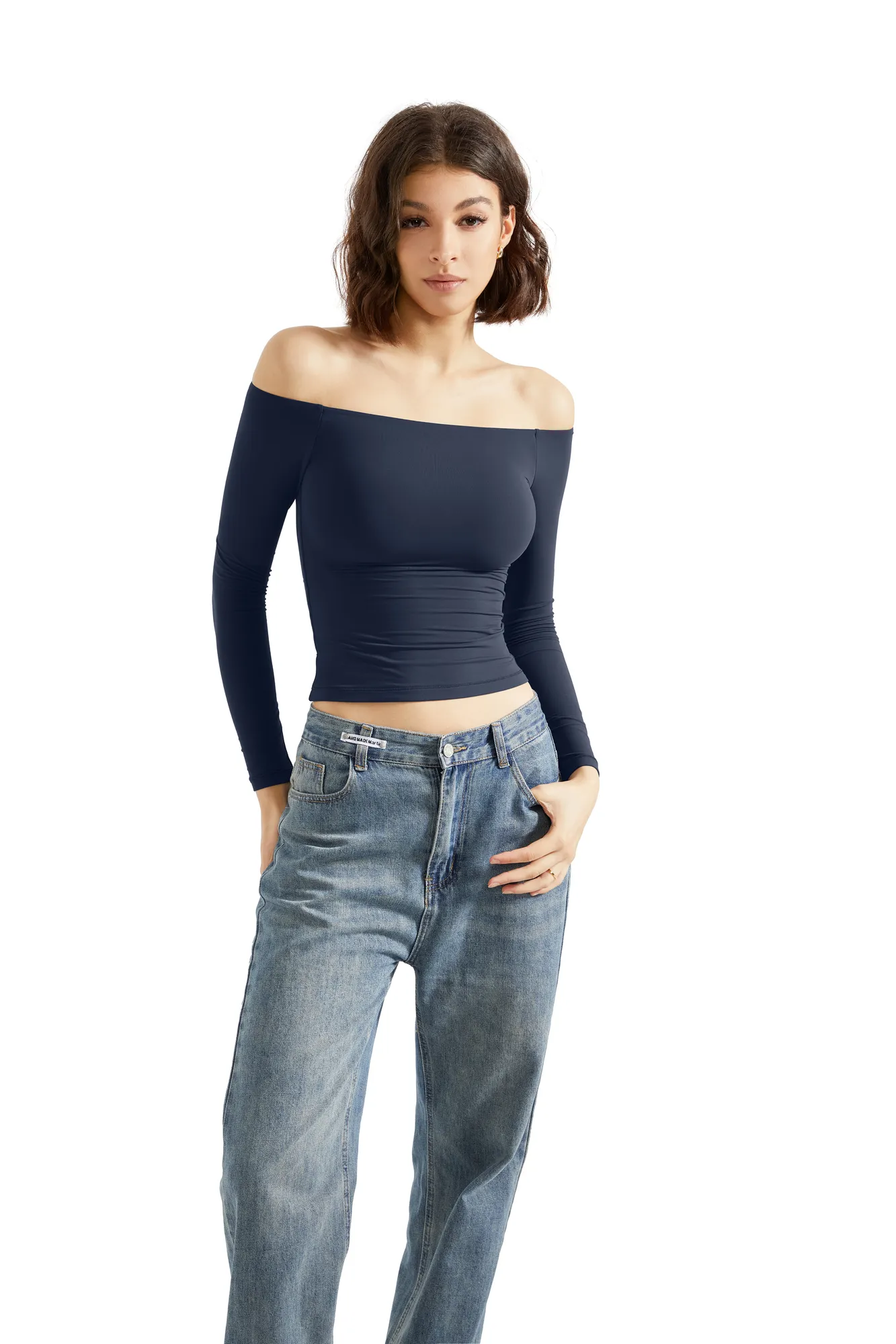 Buttery Soft Off Shoulder Shirt - Long Sleeve - Image 80
