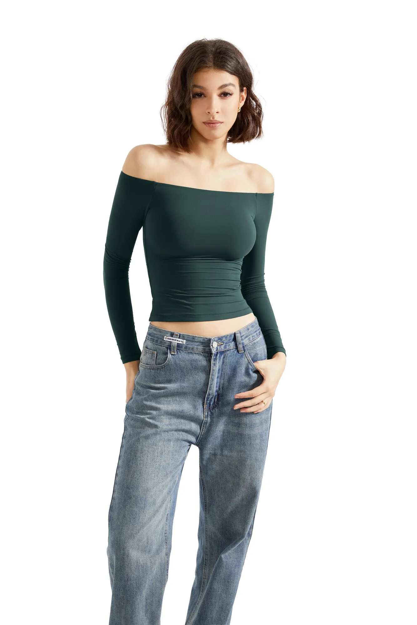 Buttery Soft Off Shoulder Shirt - Long Sleeve - Image 86