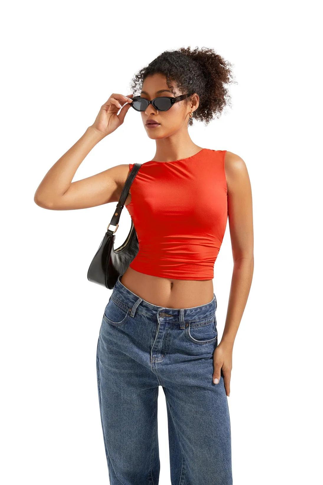 Buttery Soft Open Back Shirt - Image 24