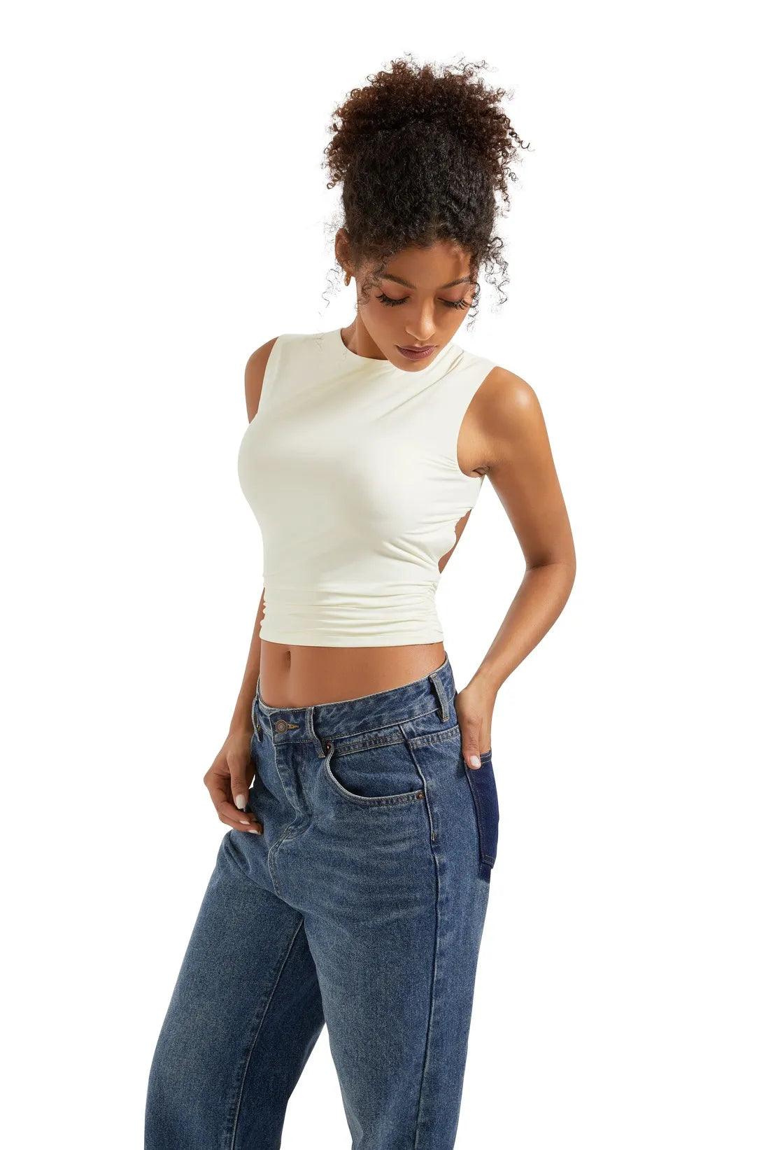 Buttery Soft Open Back Shirt - Image 33