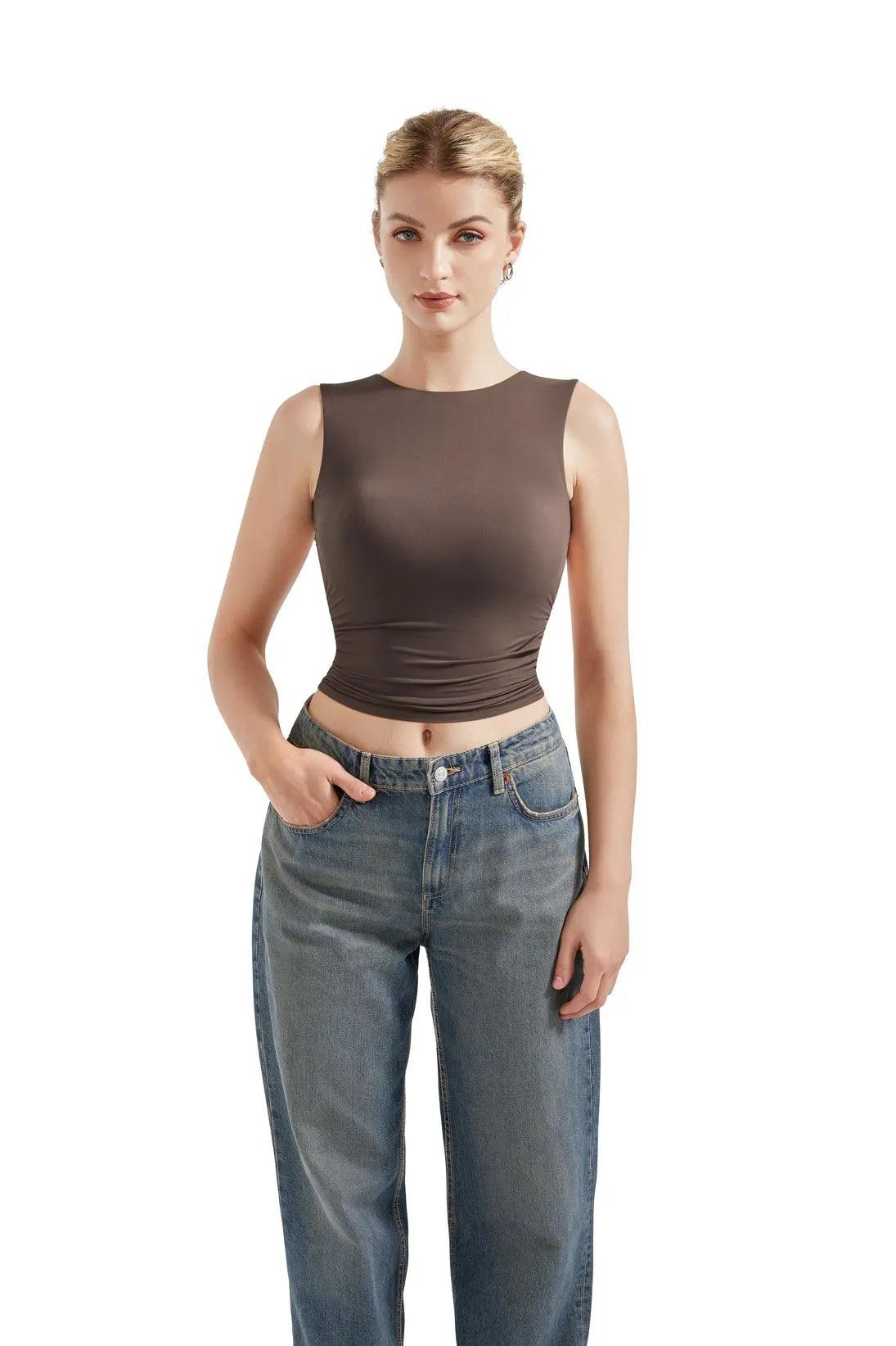 Buttery Soft Open Back Shirt - Image 4